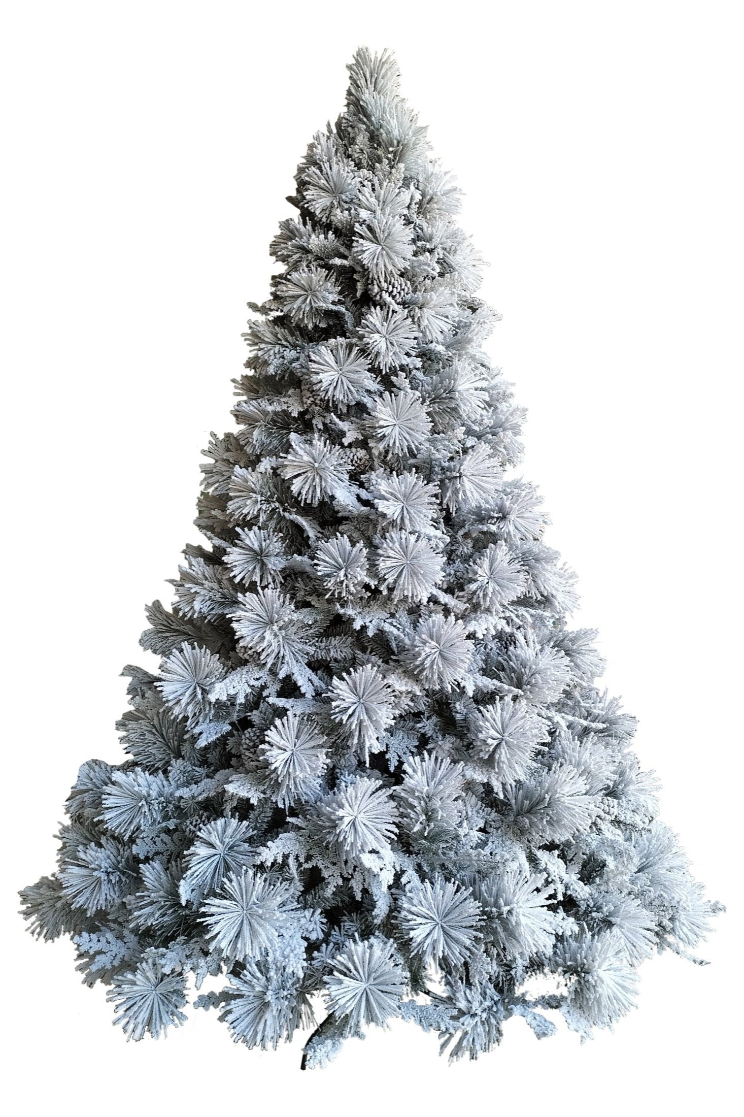 MERCURY HOME Albero di Natale innevato con pigne Crans Montana h.240 cm