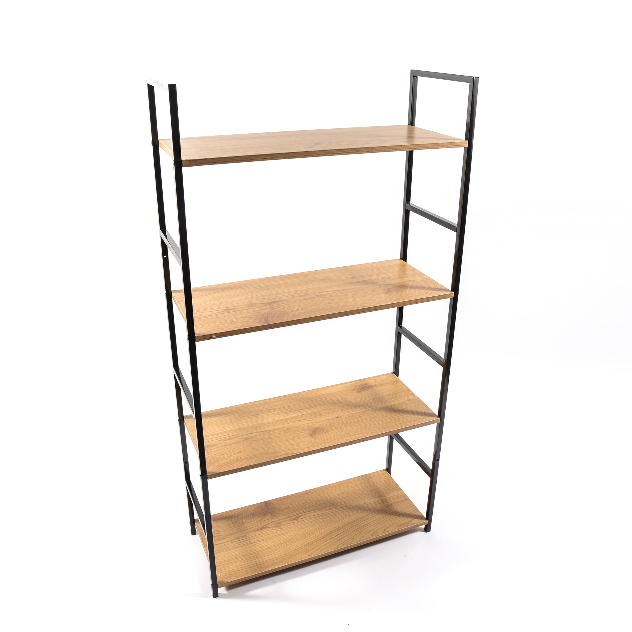 MERCURY HOME Scaffale Libreria Industriale Moderno con 3 o 4 Ripiani in Legno e Metallo