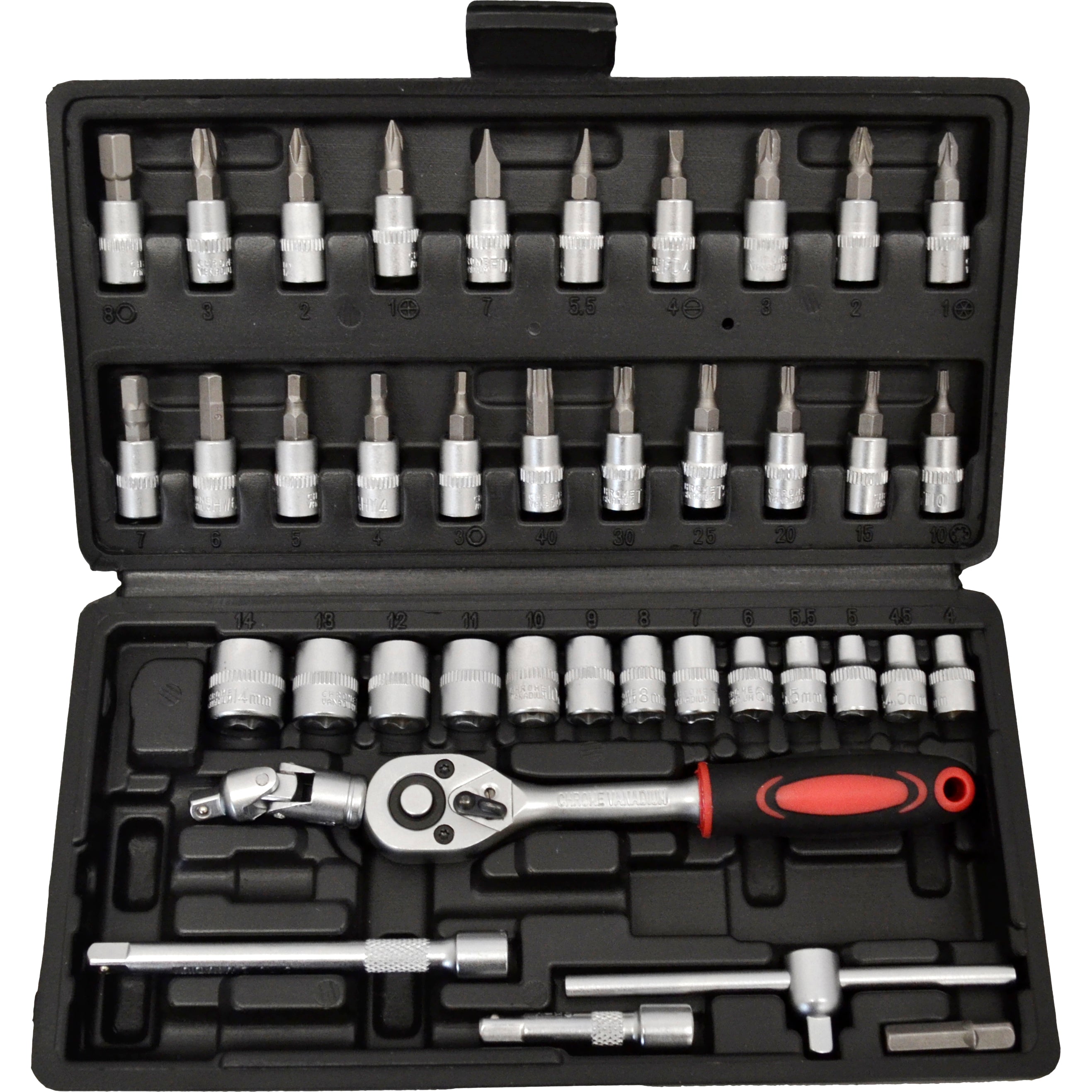 KOMBO Set cricchetto reversibile con 41 accessori