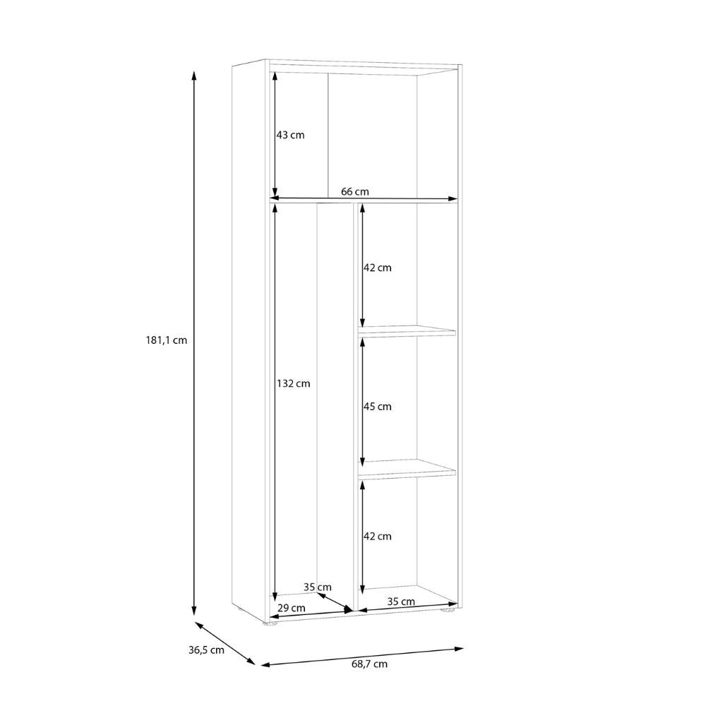 EGO ARREDO Armadio Multiuso Teodoro 2 Ante Con Portascope  E 1 Anta