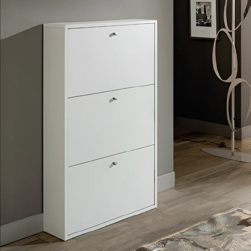 EGO ARREDO Scarpiera Virginia 3 Ante A Ribalta Colore Bianco Opaco