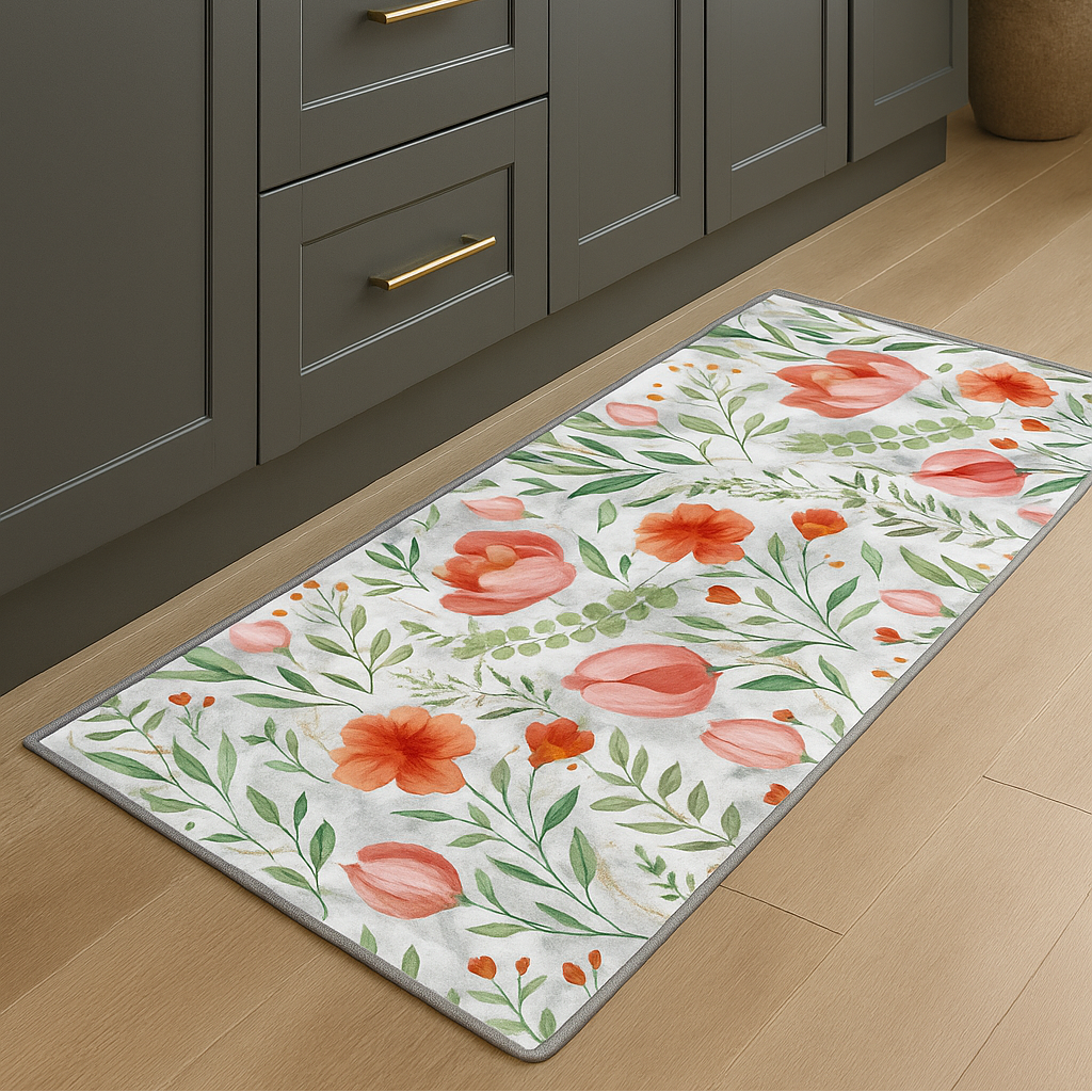 CASSESE HOME Passatoia/Tappeto Bordato in Poliestere con Retro Antiscivolo in PVC  Made in Italy