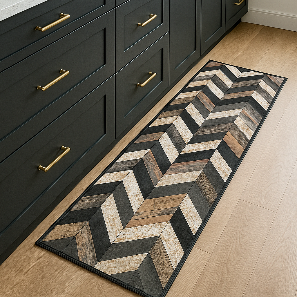 CASSESE HOME Passatoia/Tappeto Bordato in Poliestere con Retro Antiscivolo in PVC  Made in Italy