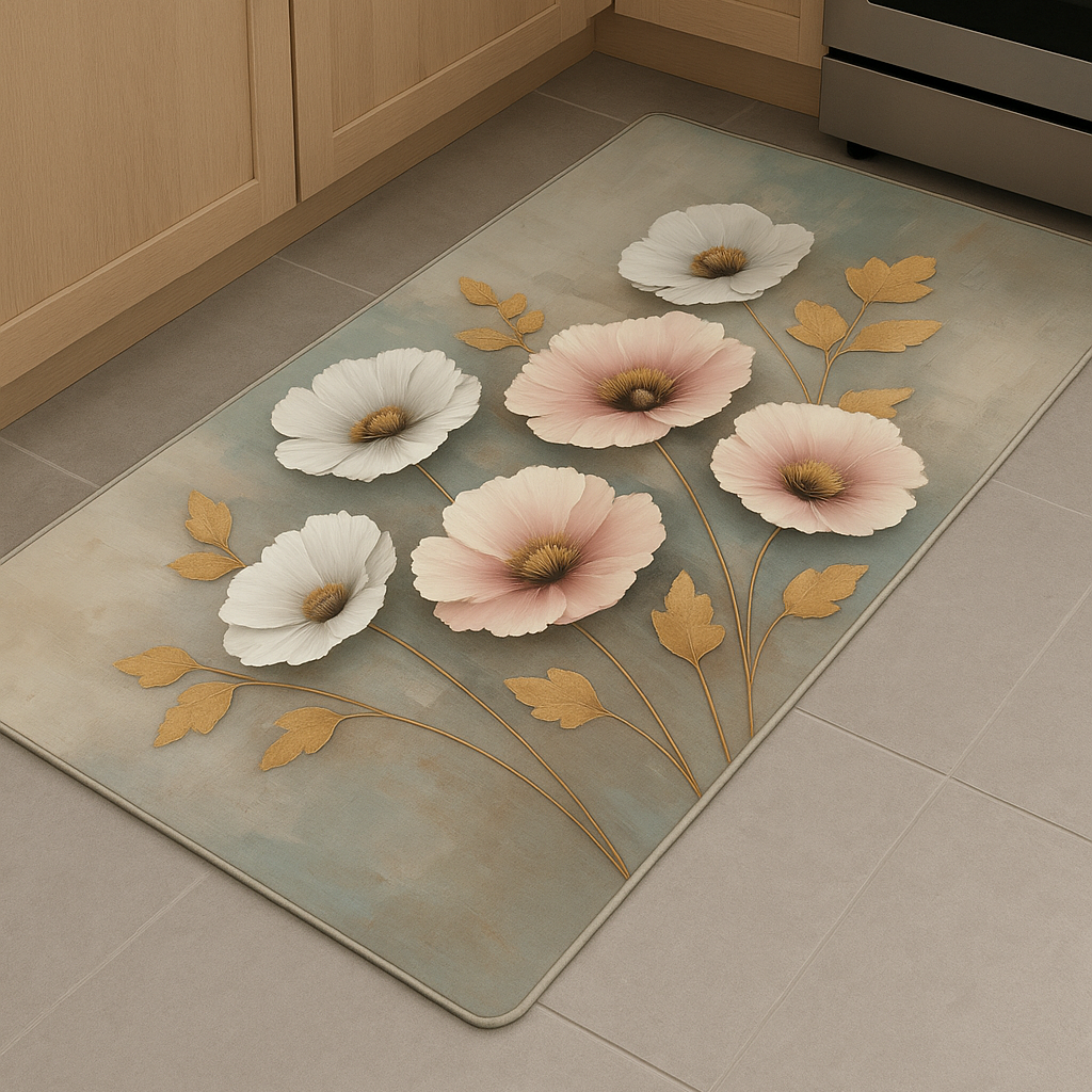 CASSESE HOME Passatoia/Tappeto Bordato in Poliestere con Retro Antiscivolo in PVC  Made in Italy