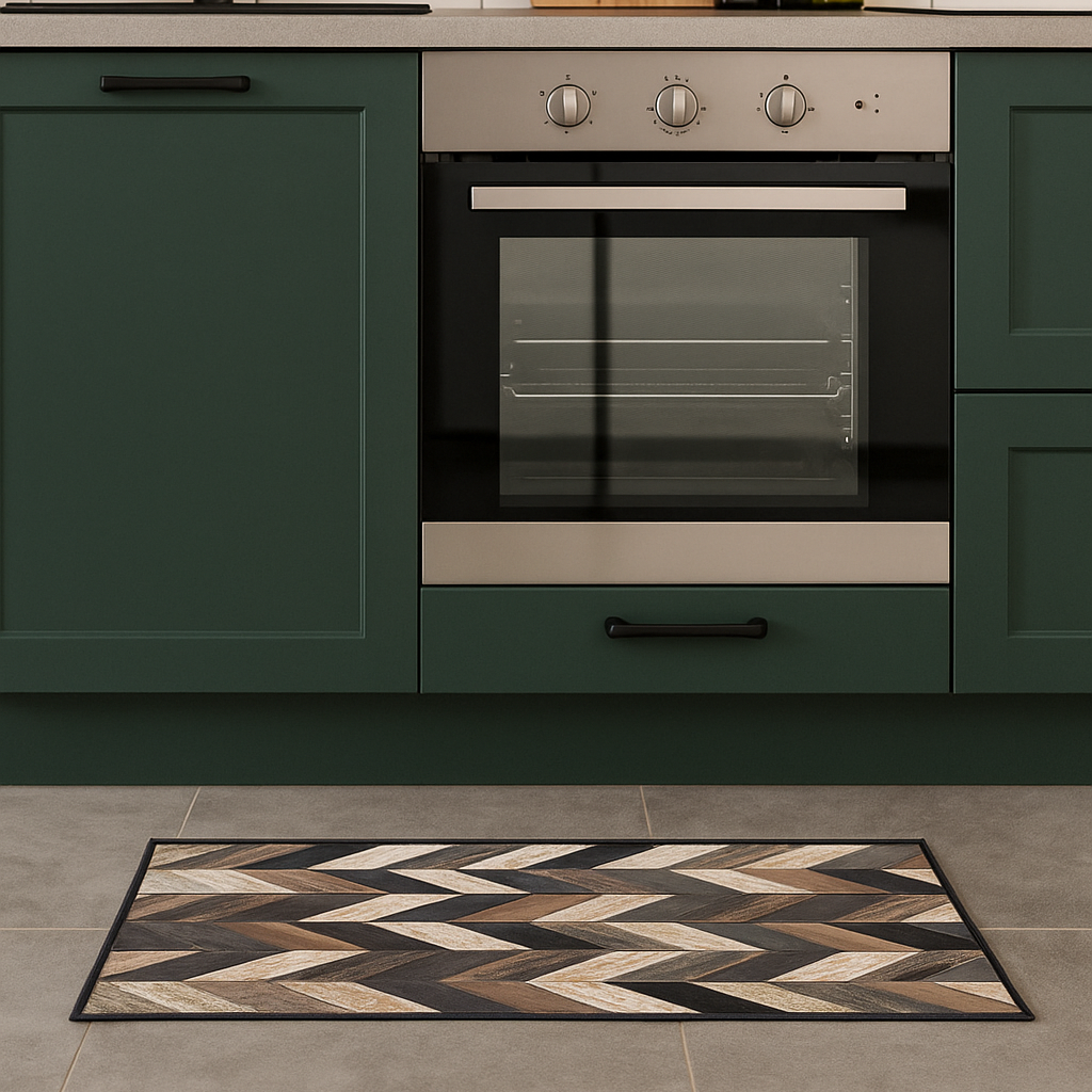 CASSESE HOME Passatoia/Tappeto Bordato in Poliestere con Retro Antiscivolo in PVC  Made in Italy