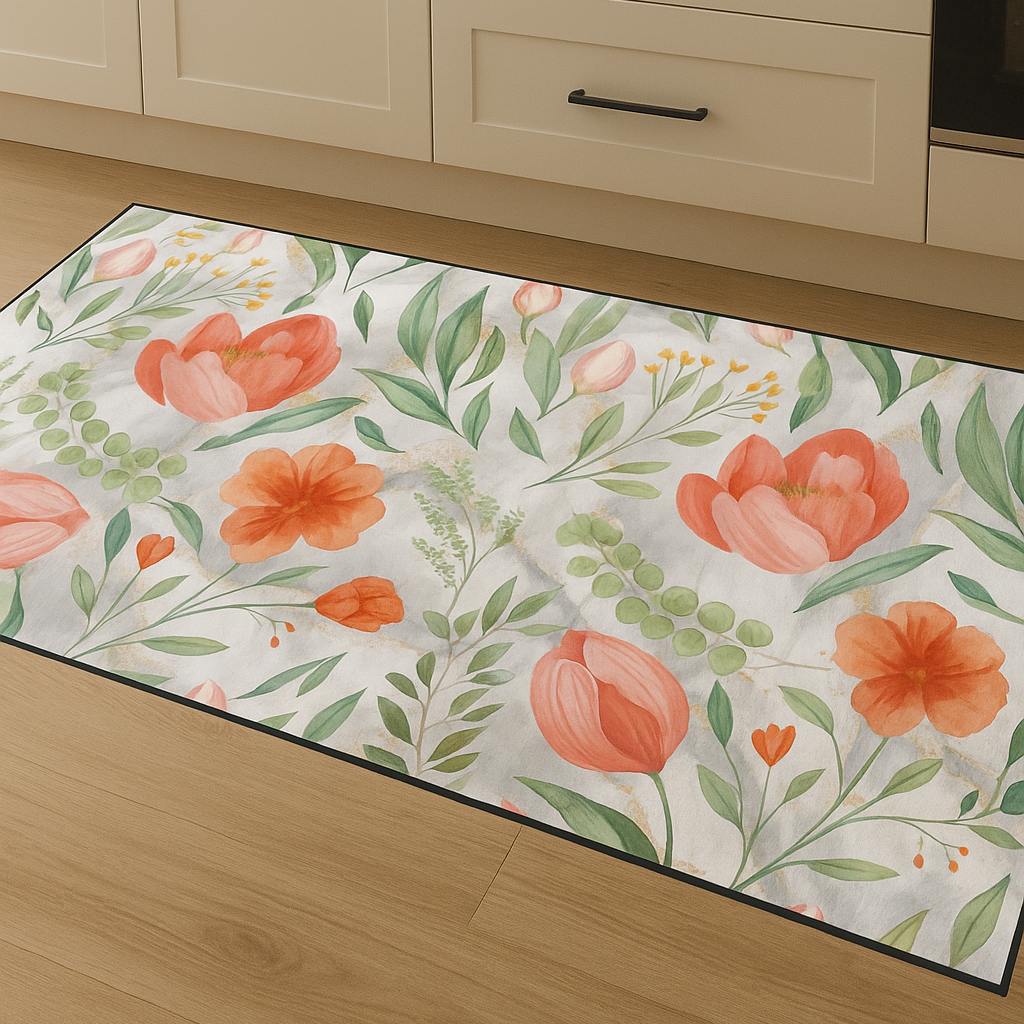 CASSESE HOME Passatoia/Tappeto Bordato in Poliestere con Retro Antiscivolo in PVC  Made in Italy