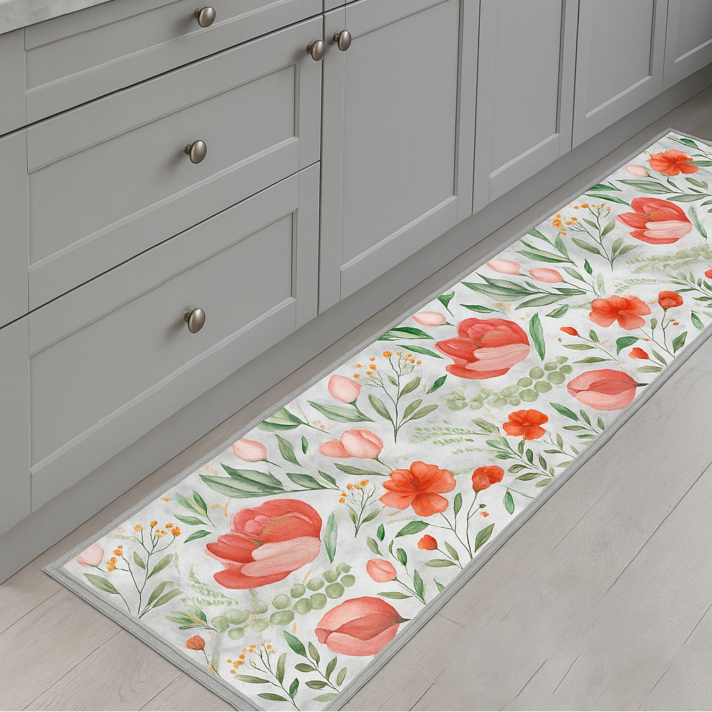 CASSESE HOME Passatoia/Tappeto Bordato in Poliestere con Retro Antiscivolo in PVC  Made in Italy