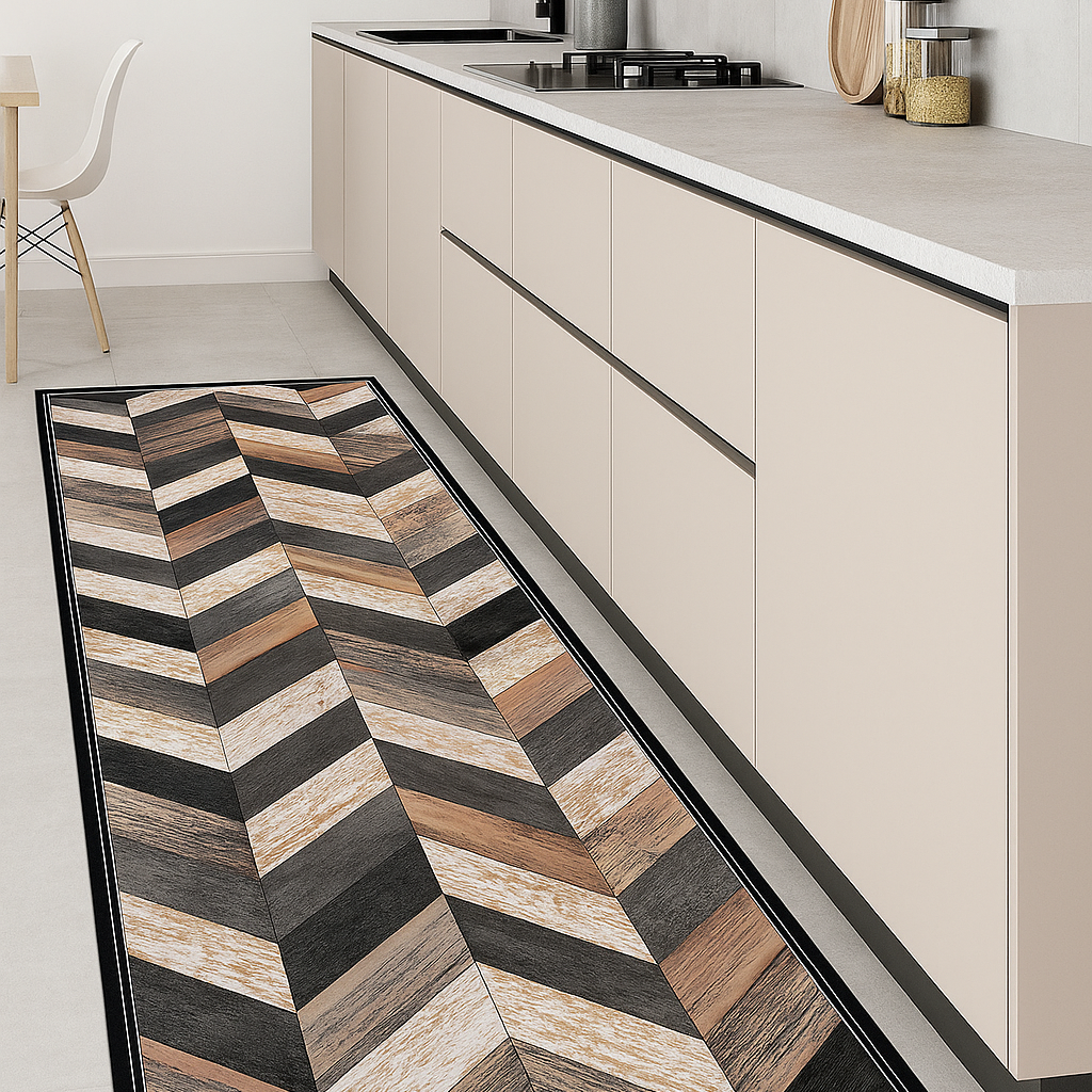 CASSESE HOME Passatoia/Tappeto Bordato in Poliestere con Retro Antiscivolo in PVC  Made in Italy