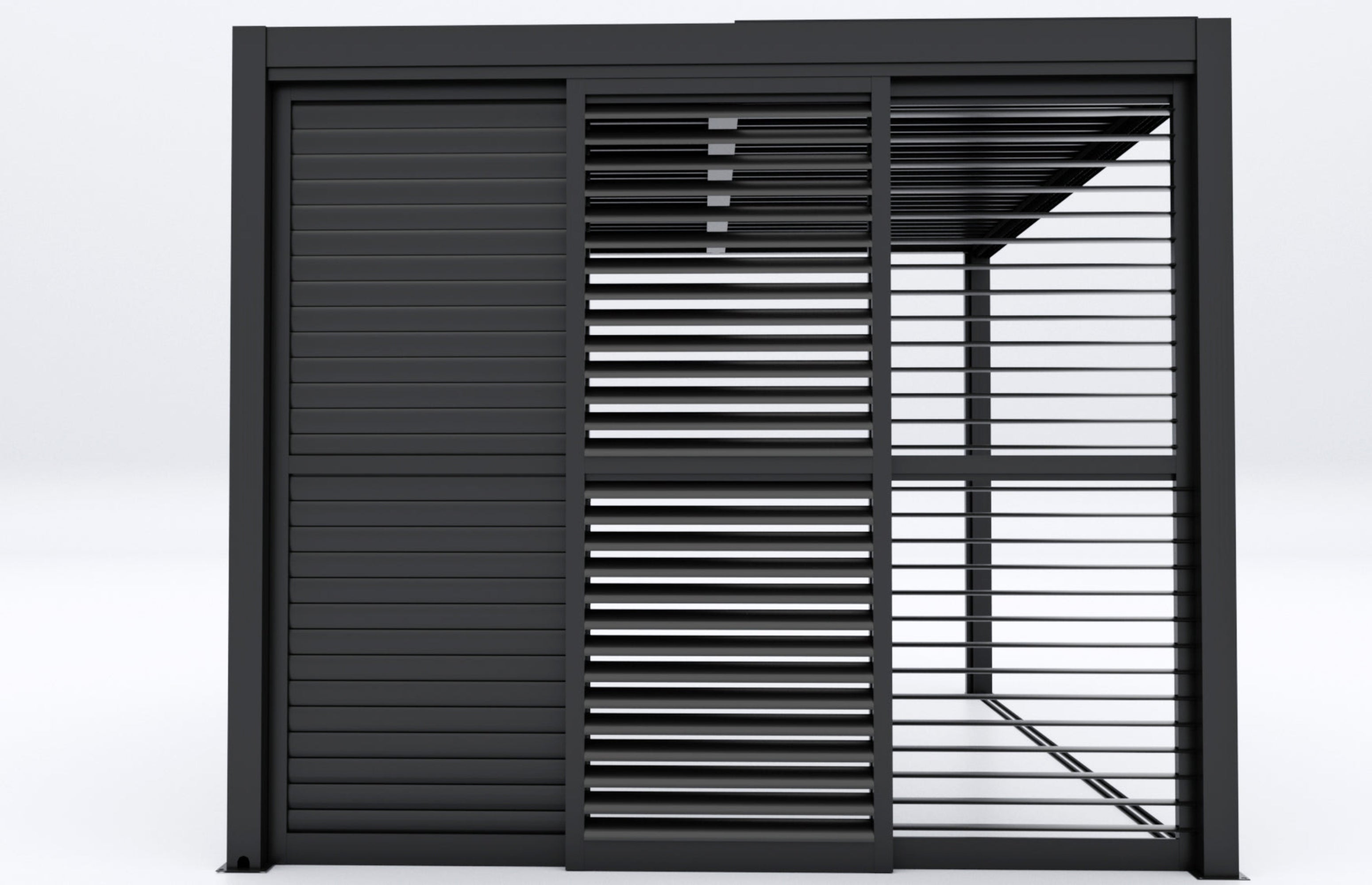 CLIMA NATURA Set di 3 Pannelli Sliding Blind Per Pergole Bioclimatiche da 3 mt
