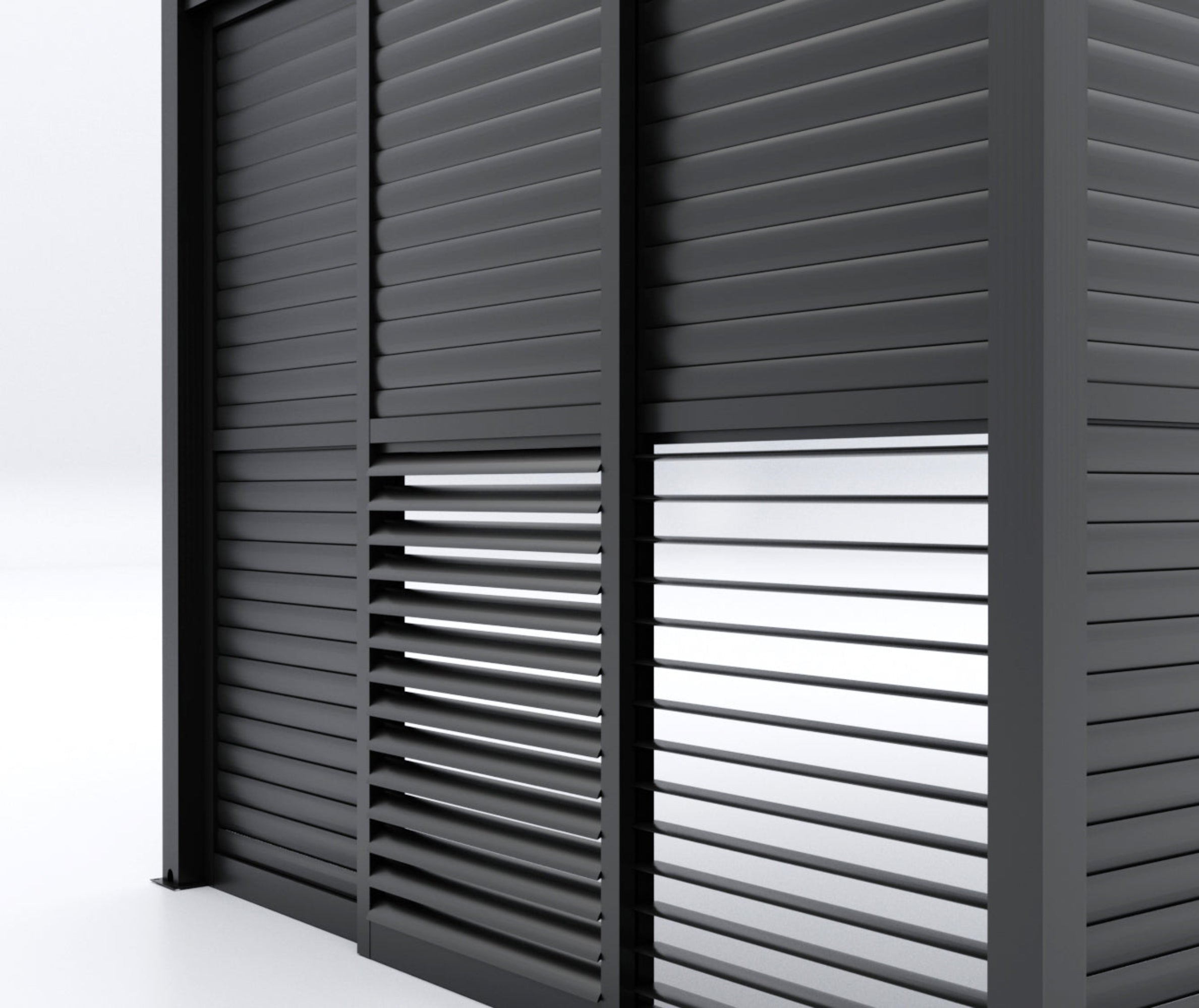 CLIMA NATURA Set di 3 Pannelli Sliding Blind Per Pergole Bioclimatiche da 3 mt