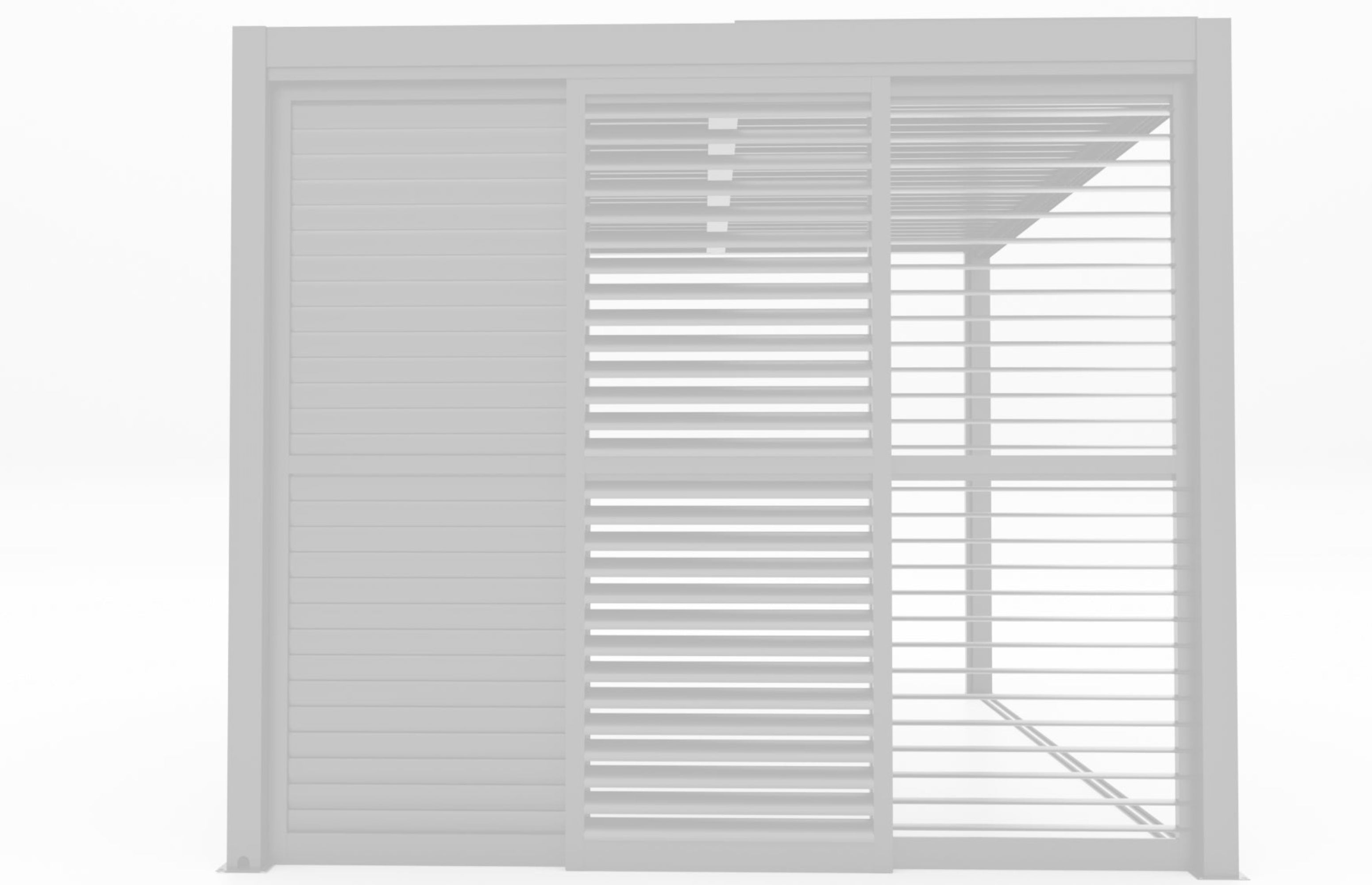 CLIMA NATURA Set di 3 Pannelli Sliding Blind Per Pergole Bioclimatiche da 3 mt