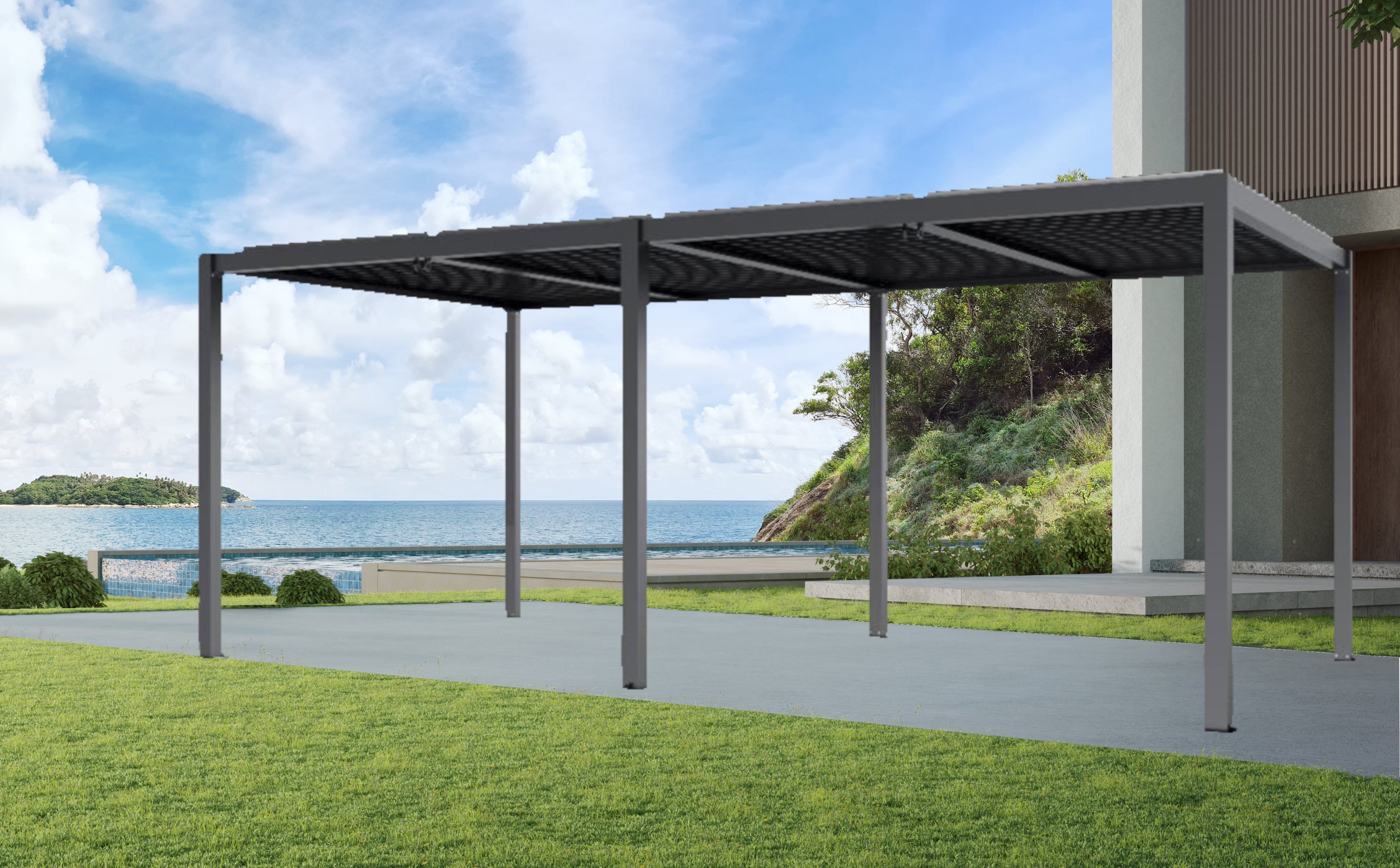 CLIMA NATURA Pergola Bioclimatica Gelsomino Twin 6,00x3,00x2,40 mt