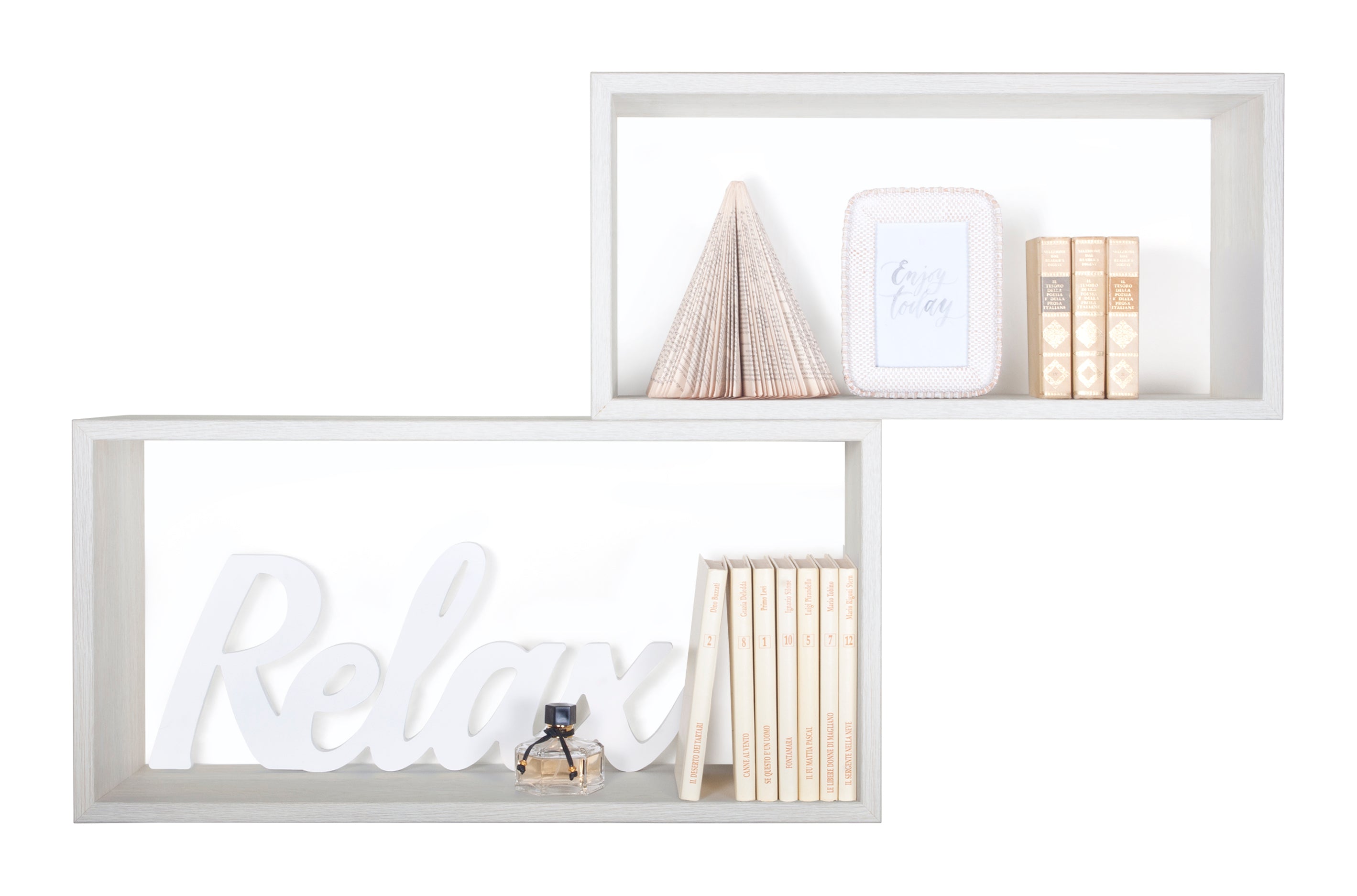 MODULARREDO Set 2 Mensole Bislungo Rettangolari 70cm+60cm