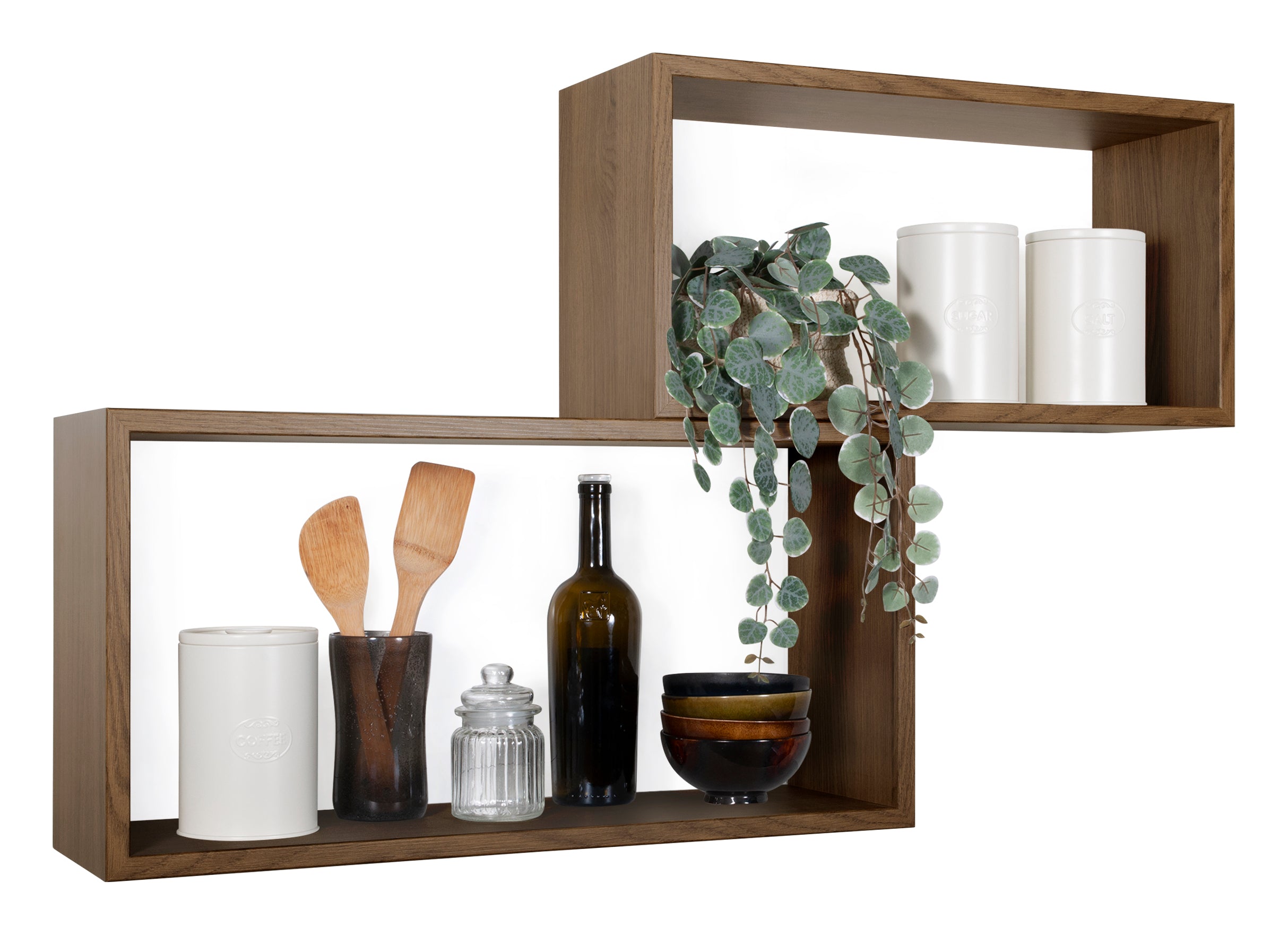 MODULARREDO Set 2 Mensole Bislungo Rettangolari 70cm+60cm
