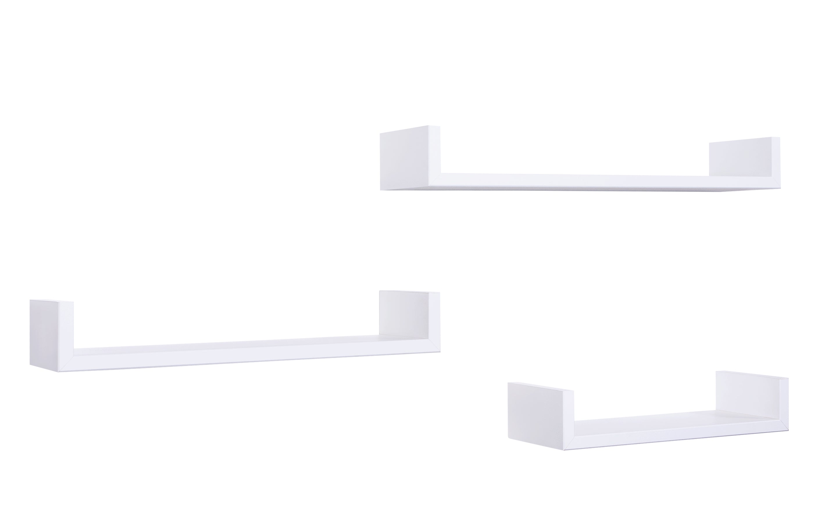 MODULARREDO Set 3 Mensole Lineari Calamita Profondità 15.5 cm
