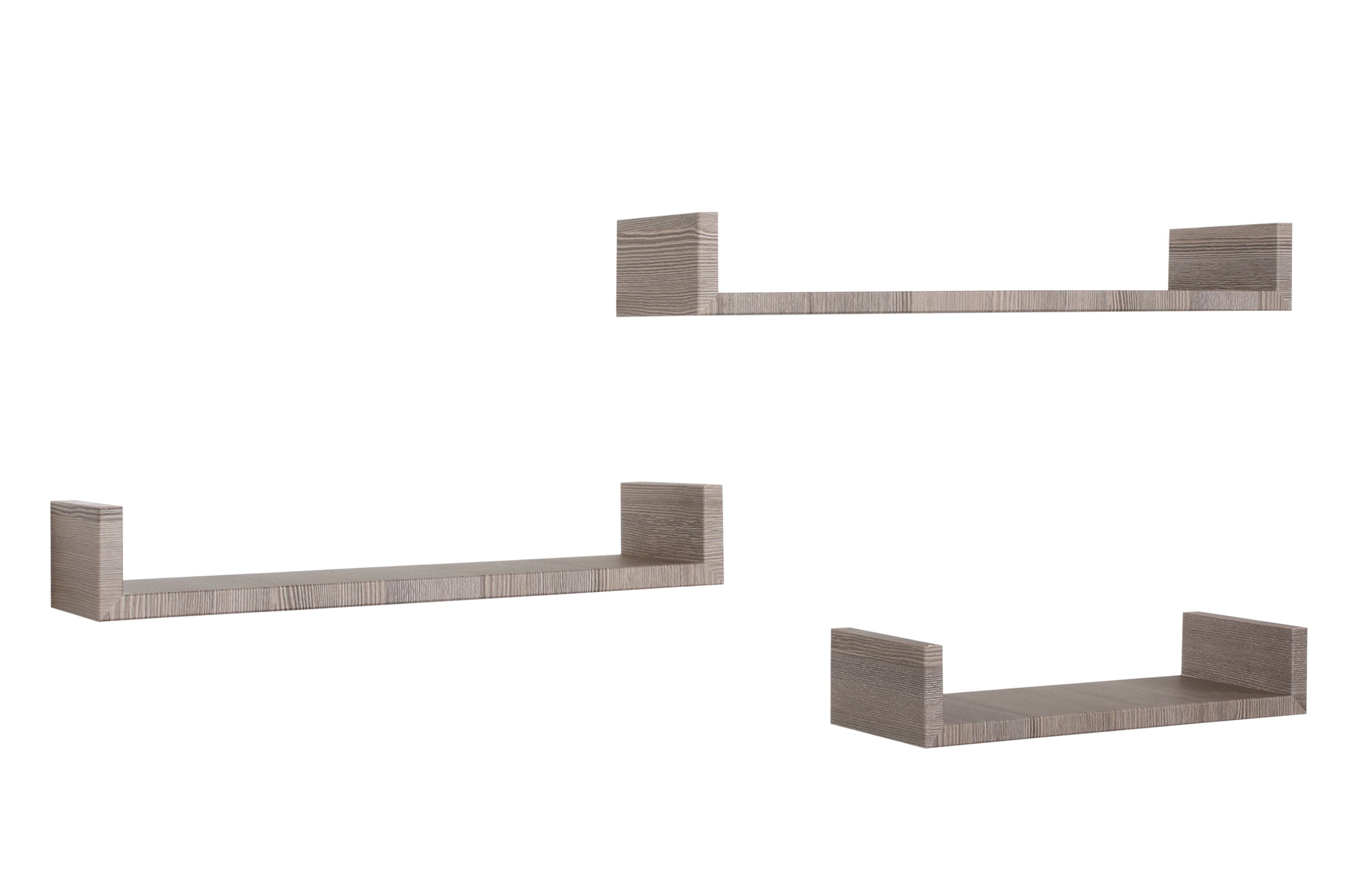 MODULARREDO Set 3 Mensole Lineari Calamita Profondità 15.5 cm