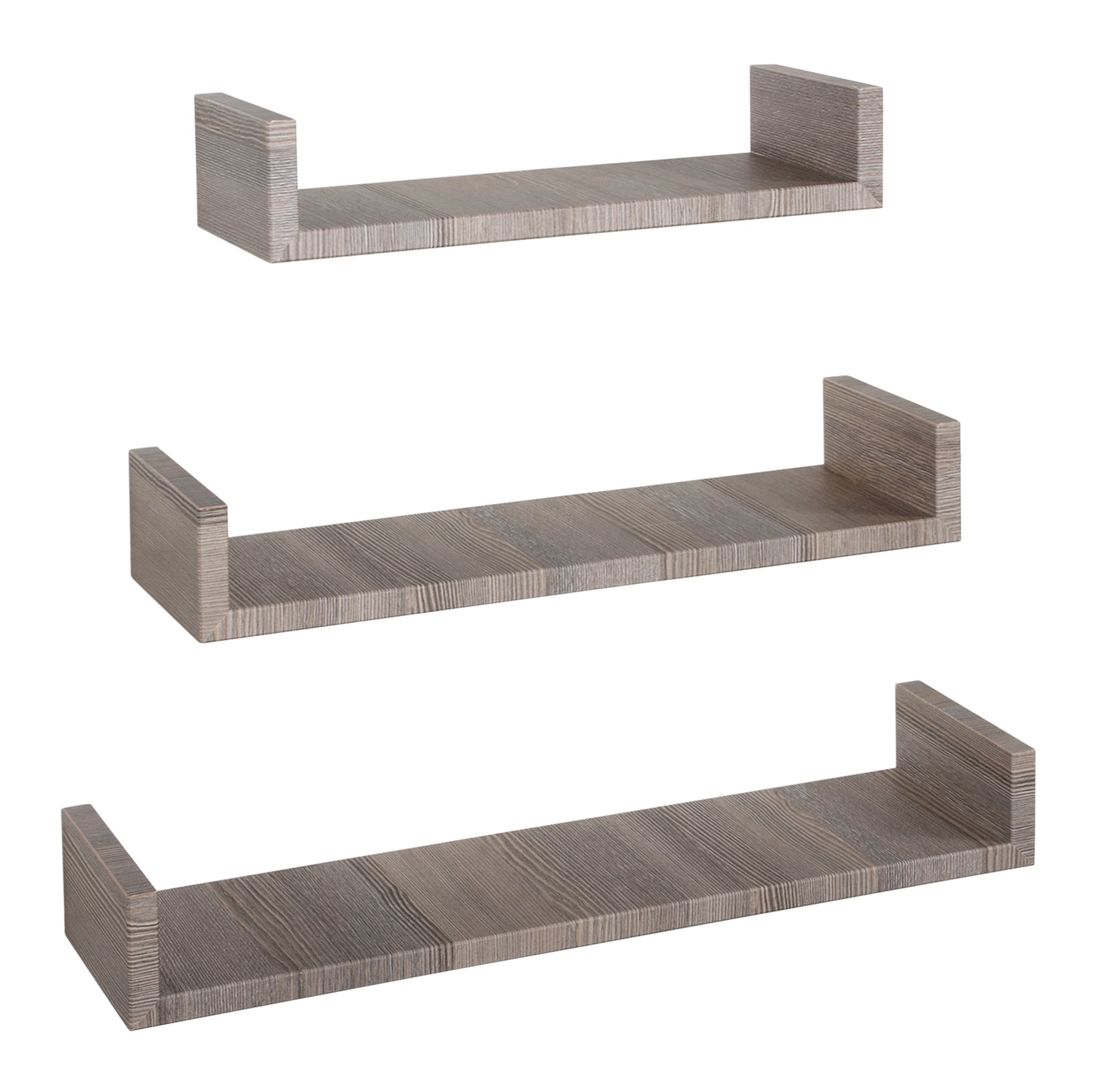 MODULARREDO Set 3 Mensole Lineari Calamita Profondità 15.5 cm