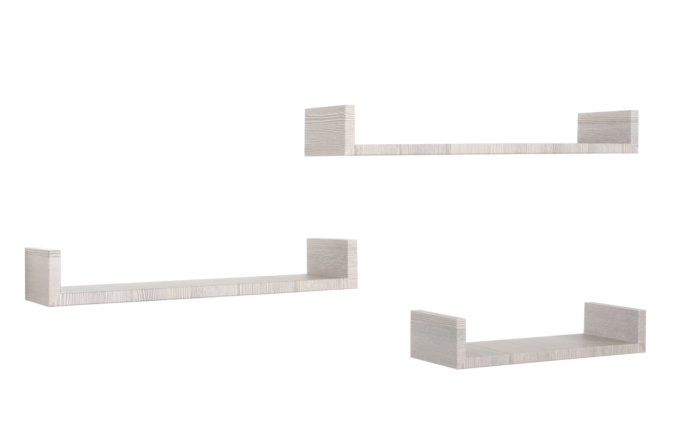 MODULARREDO Set 3 Mensole Lineari Calamita Profondità 15.5 cm