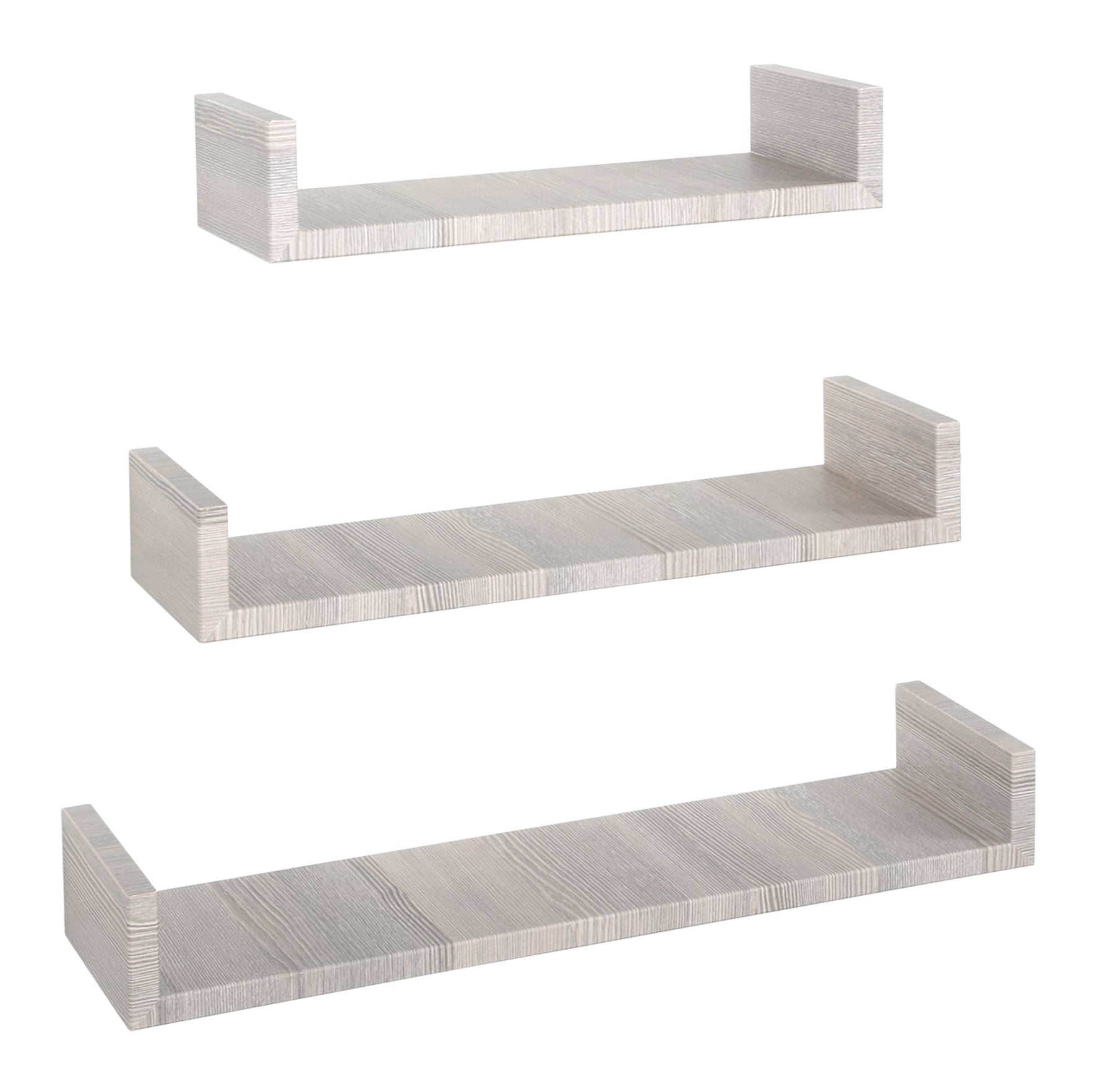 MODULARREDO Set 3 Mensole Lineari Calamita Profondità 15.5 cm