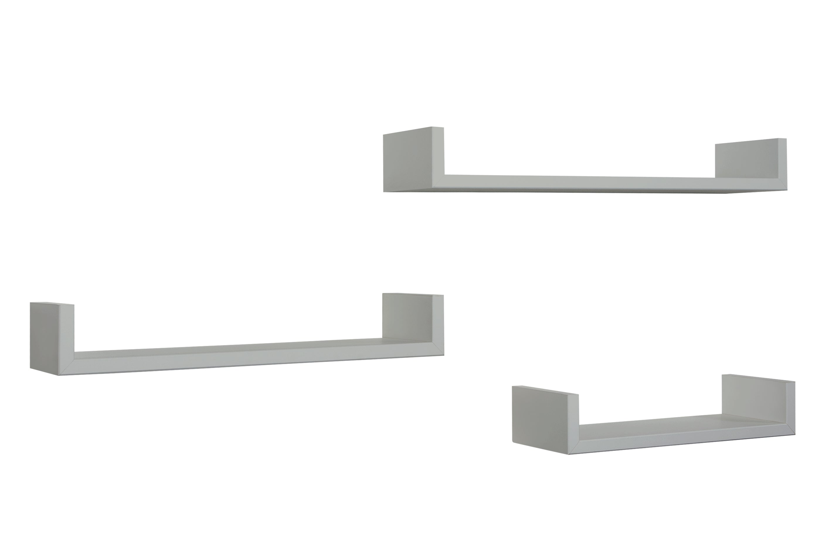 MODULARREDO Set 3 Mensole Lineari Calamita Profondità 15.5 cm