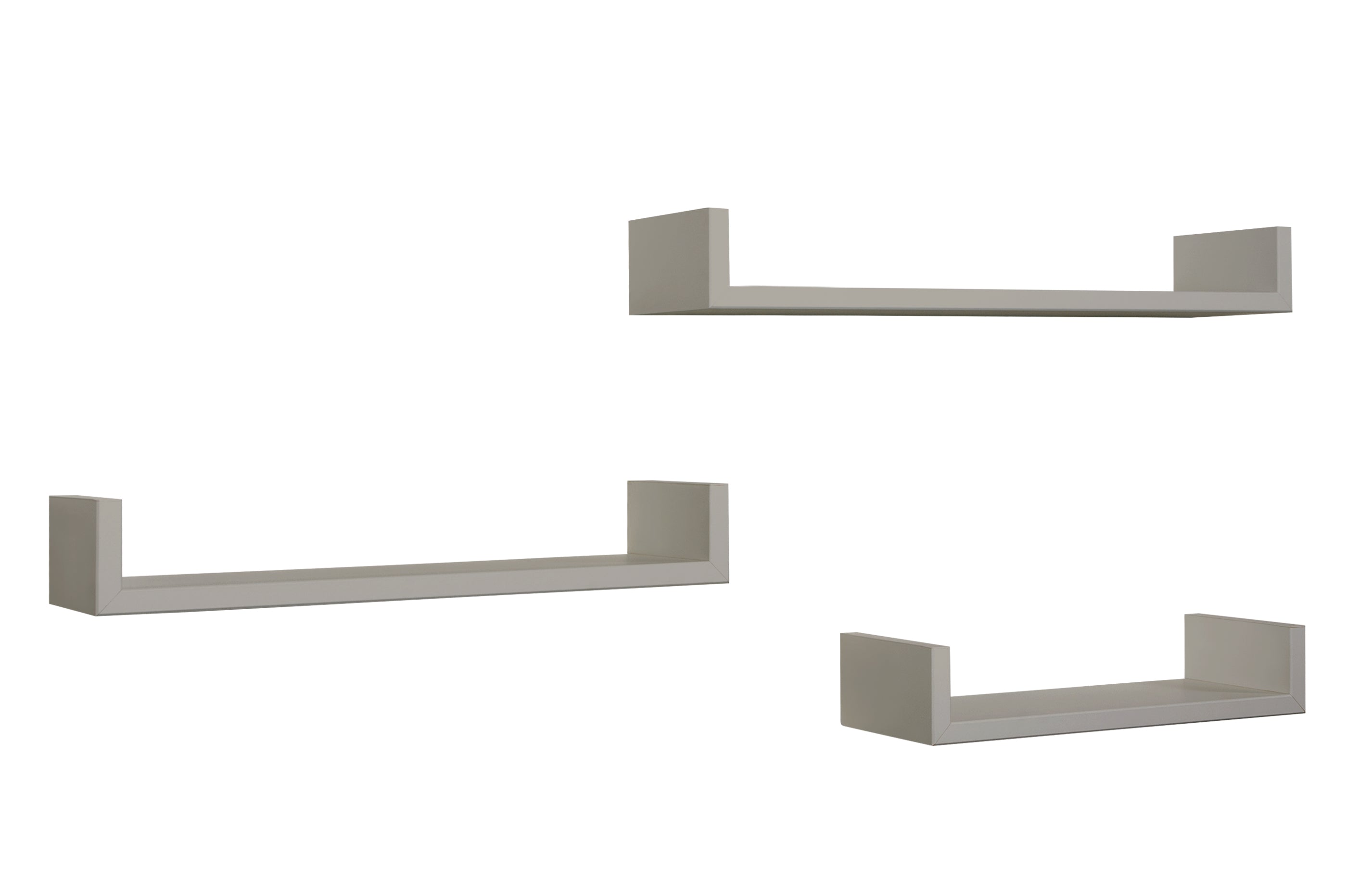 MODULARREDO Set 3 Mensole Lineari Calamita Profondità 15.5 cm