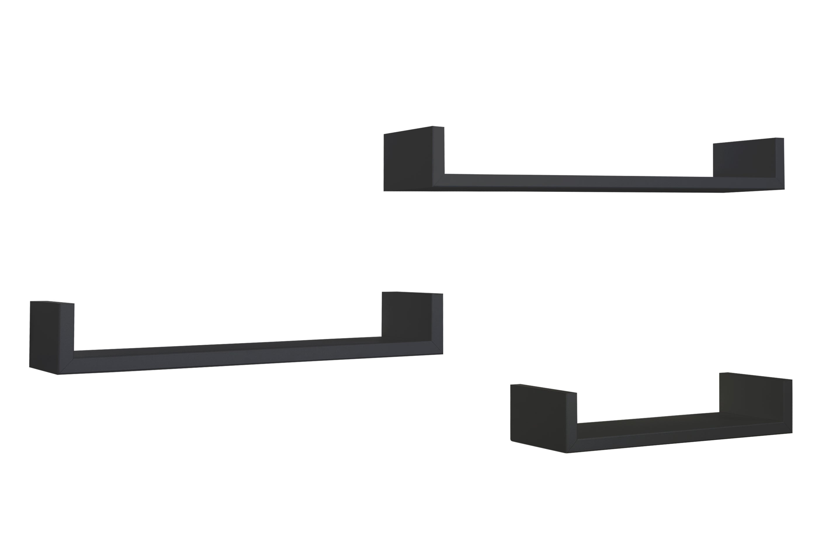 MODULARREDO Set 3 Mensole Lineari Calamita Profondità 15.5 cm