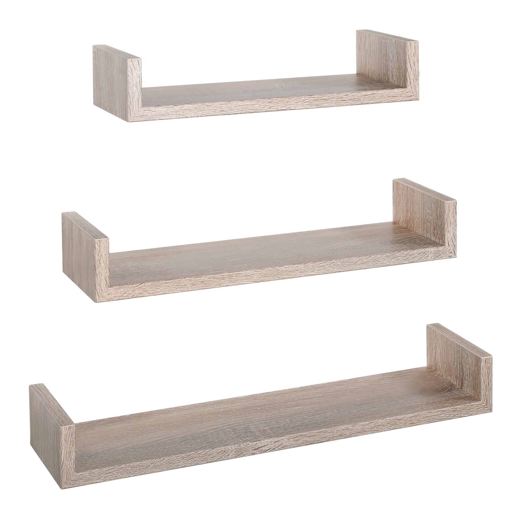 MODULARREDO Set 3 Mensole Lineari Calamita Profondità 15.5 cm
