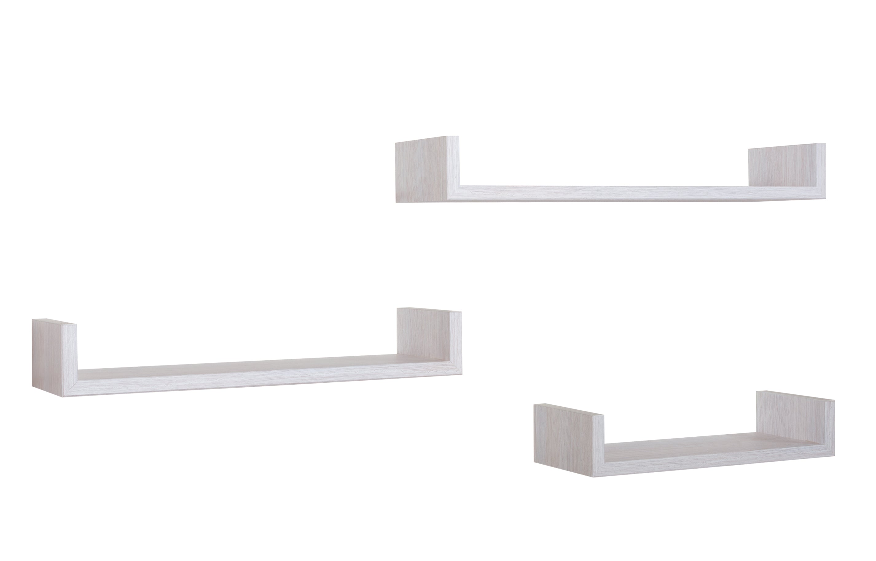 MODULARREDO Set 3 Mensole Lineari Calamita Profondità 15.5 cm