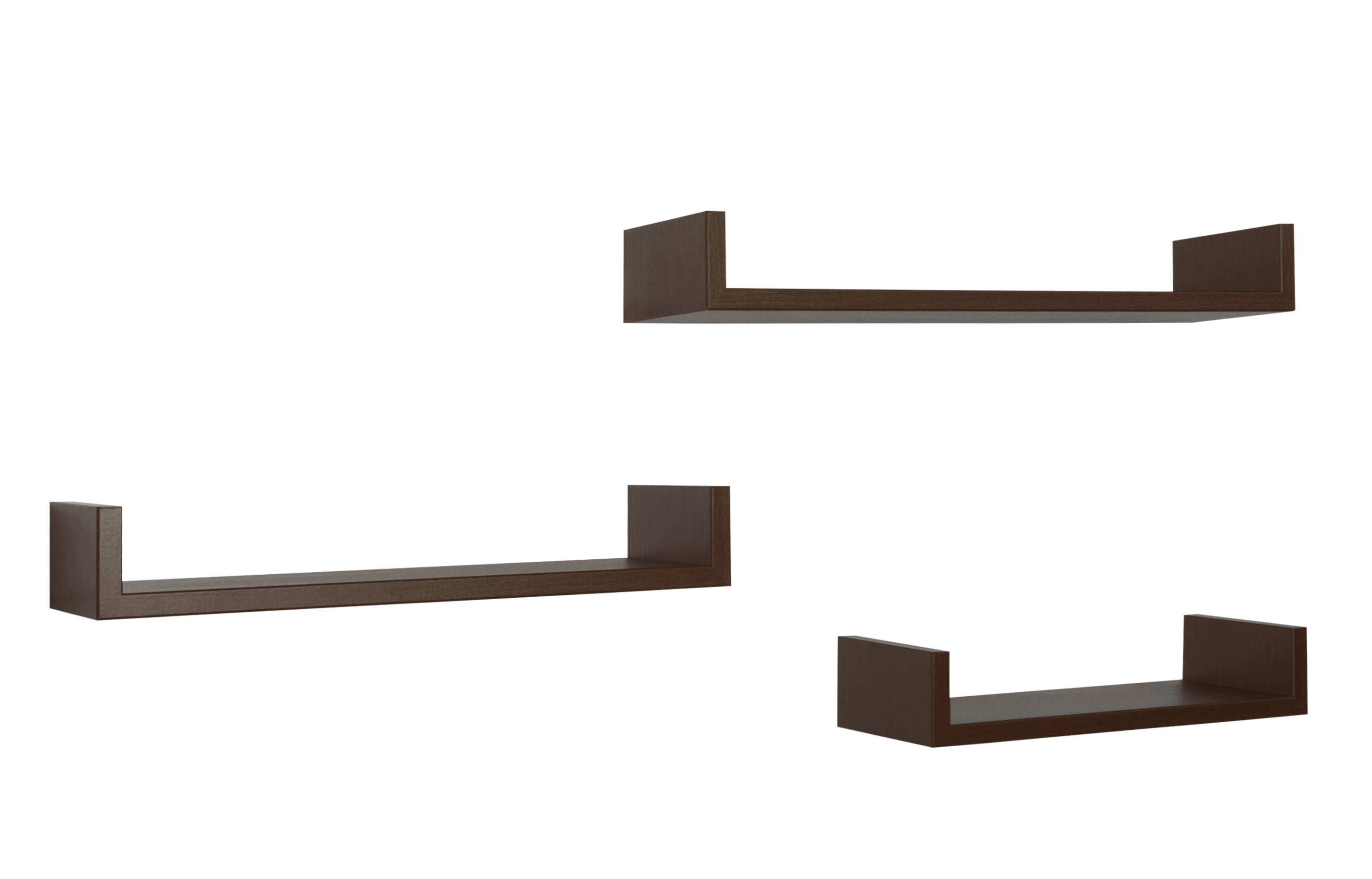MODULARREDO Set 3 Mensole Lineari Calamita Profondità 15.5 cm