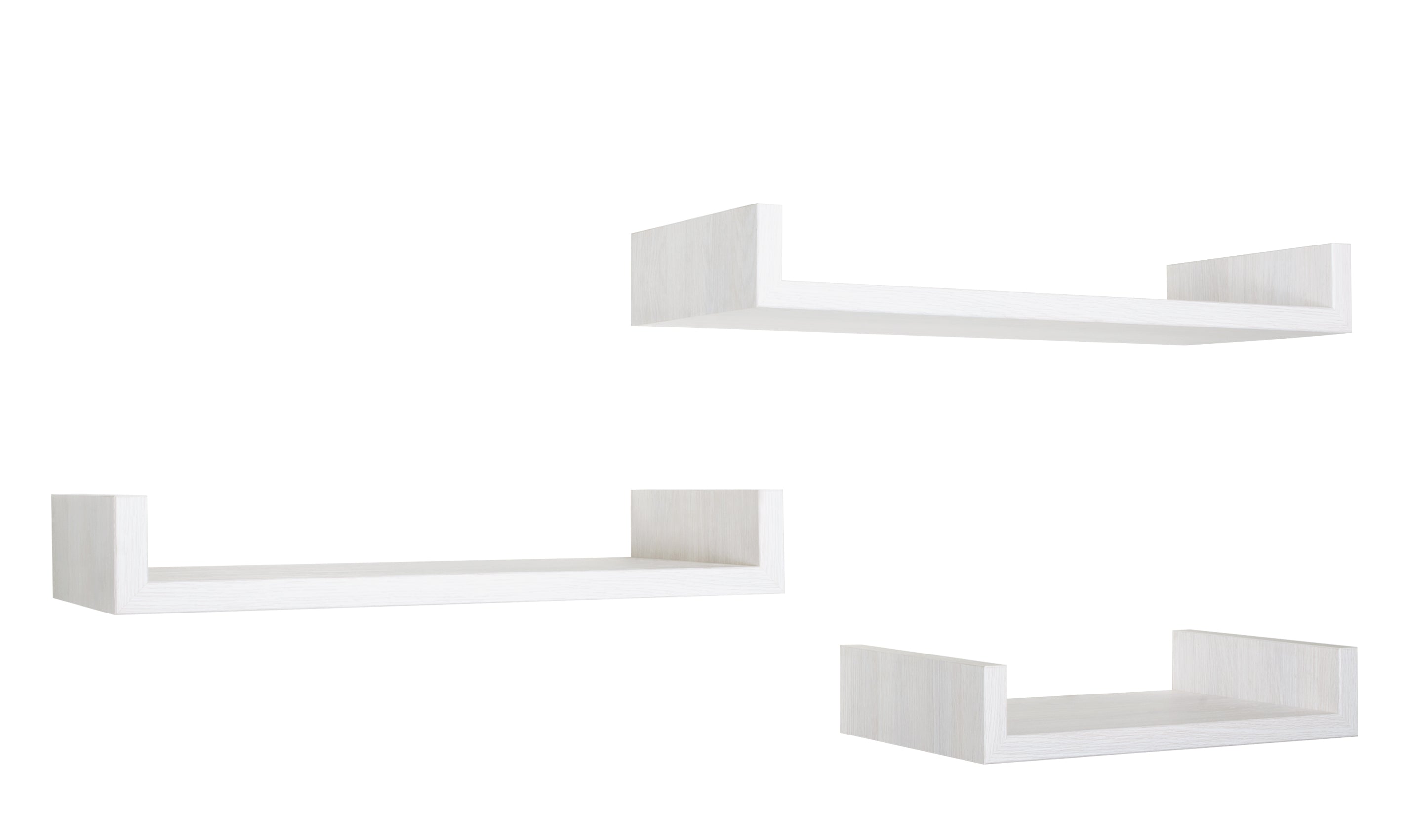 MODULARREDO Set 3 Mensole Lineari Calamita Maxi Profondità 23.7 cm