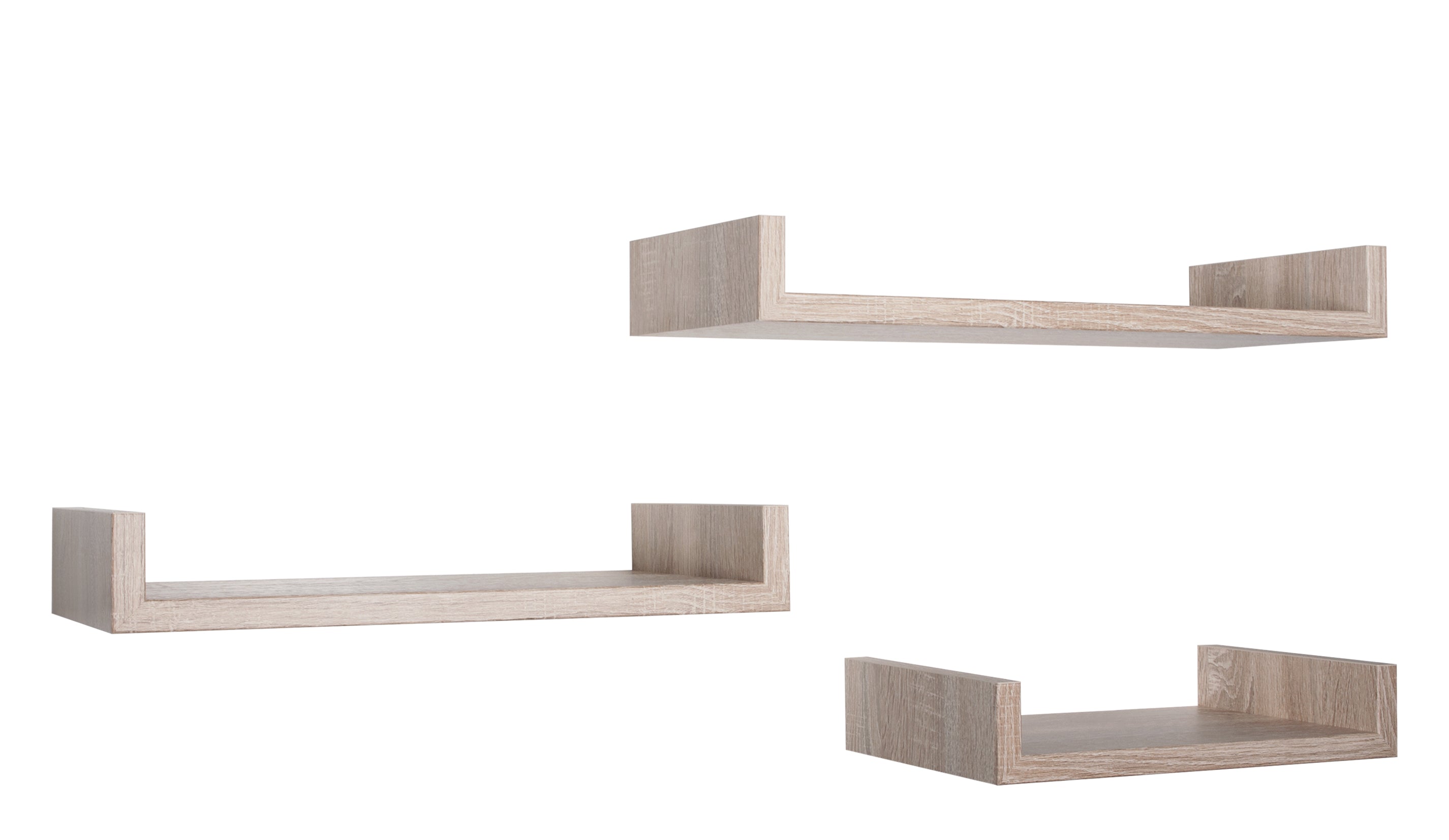 MODULARREDO Set 3 Mensole Lineari Calamita Maxi Profondità 23.7 cm