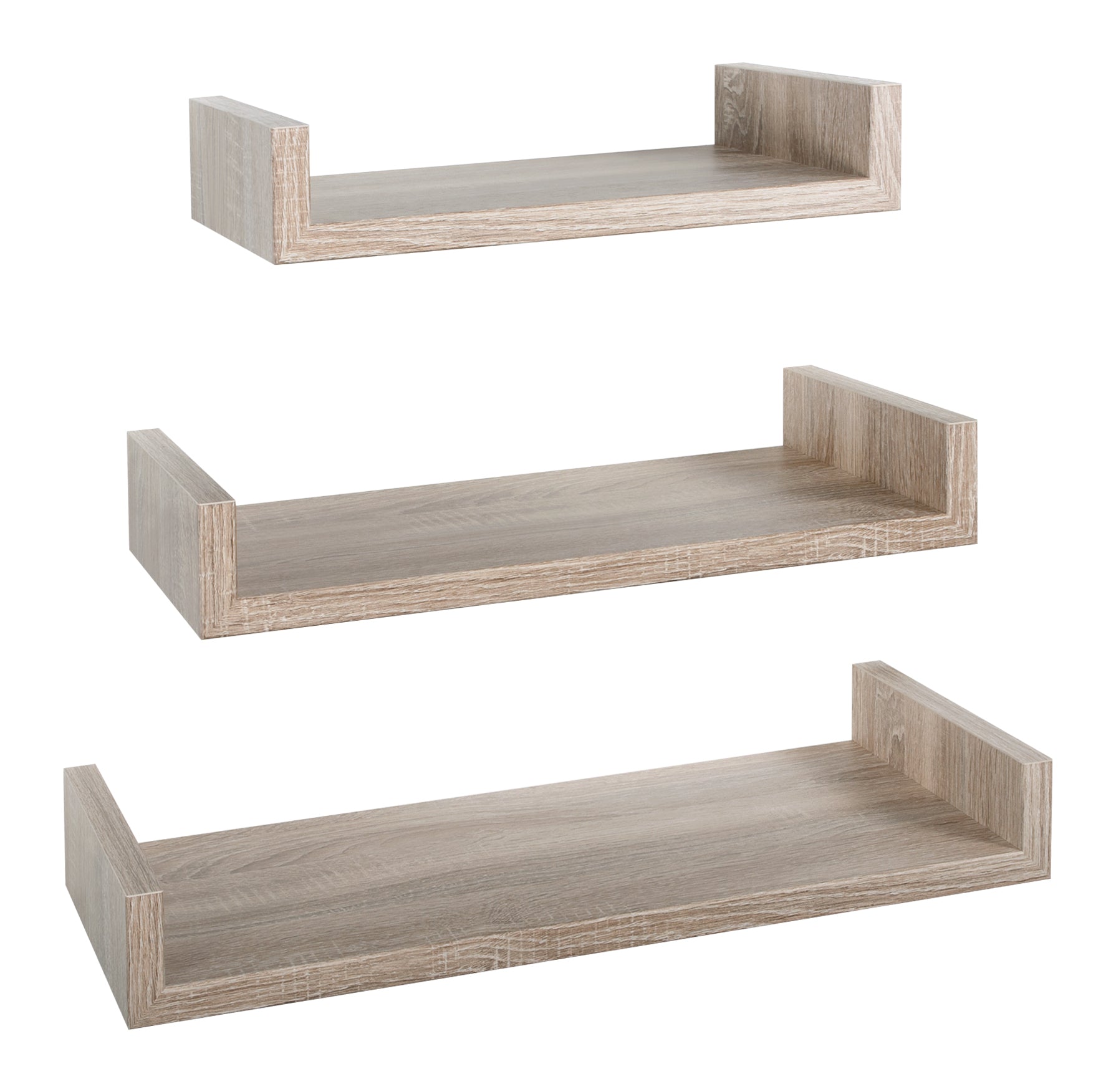 MODULARREDO Set 3 Mensole Lineari Calamita Maxi Profondità 23.7 cm