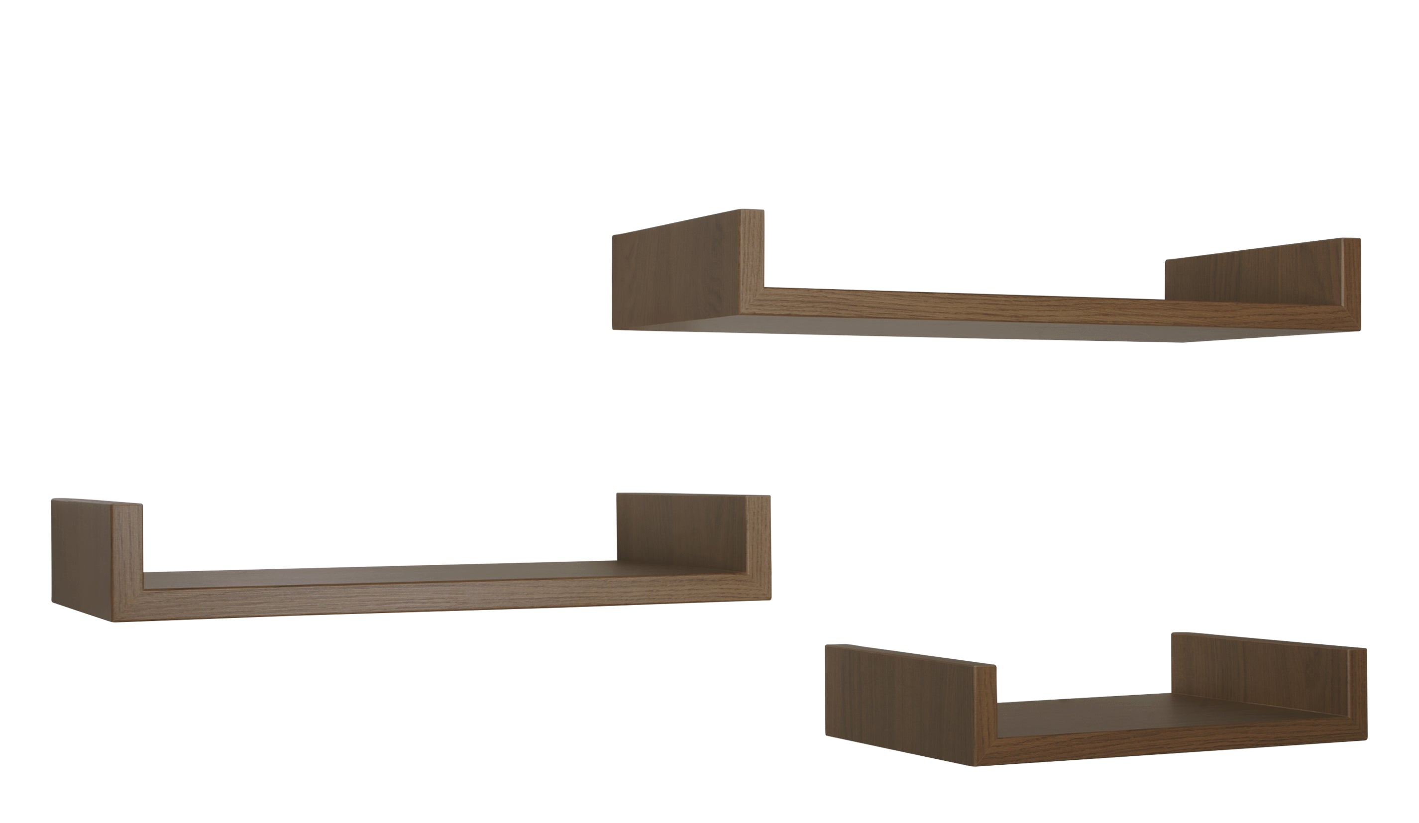 MODULARREDO Set 3 Mensole Lineari Calamita Maxi Profondità 23.7 cm