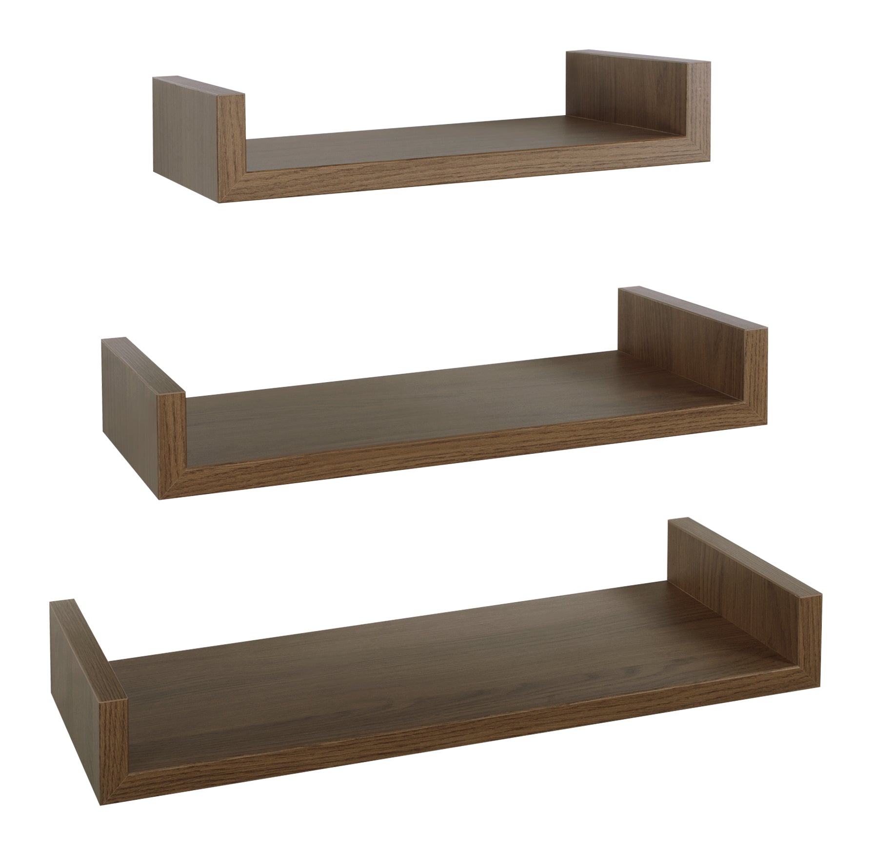 MODULARREDO Set 3 Mensole Lineari Calamita Maxi Profondità 23.7 cm