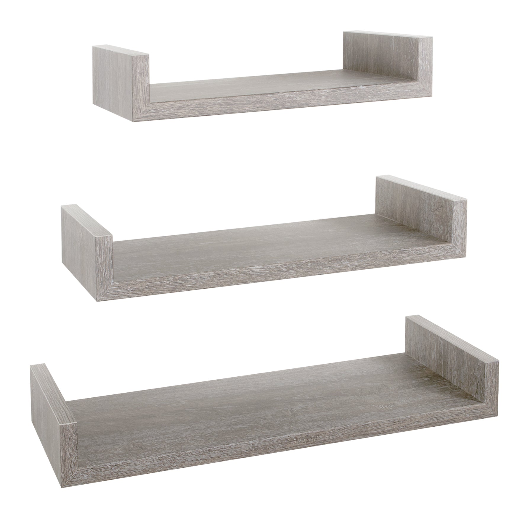 MODULARREDO Set 3 Mensole Lineari Calamita Maxi Profondità 23.7 cm