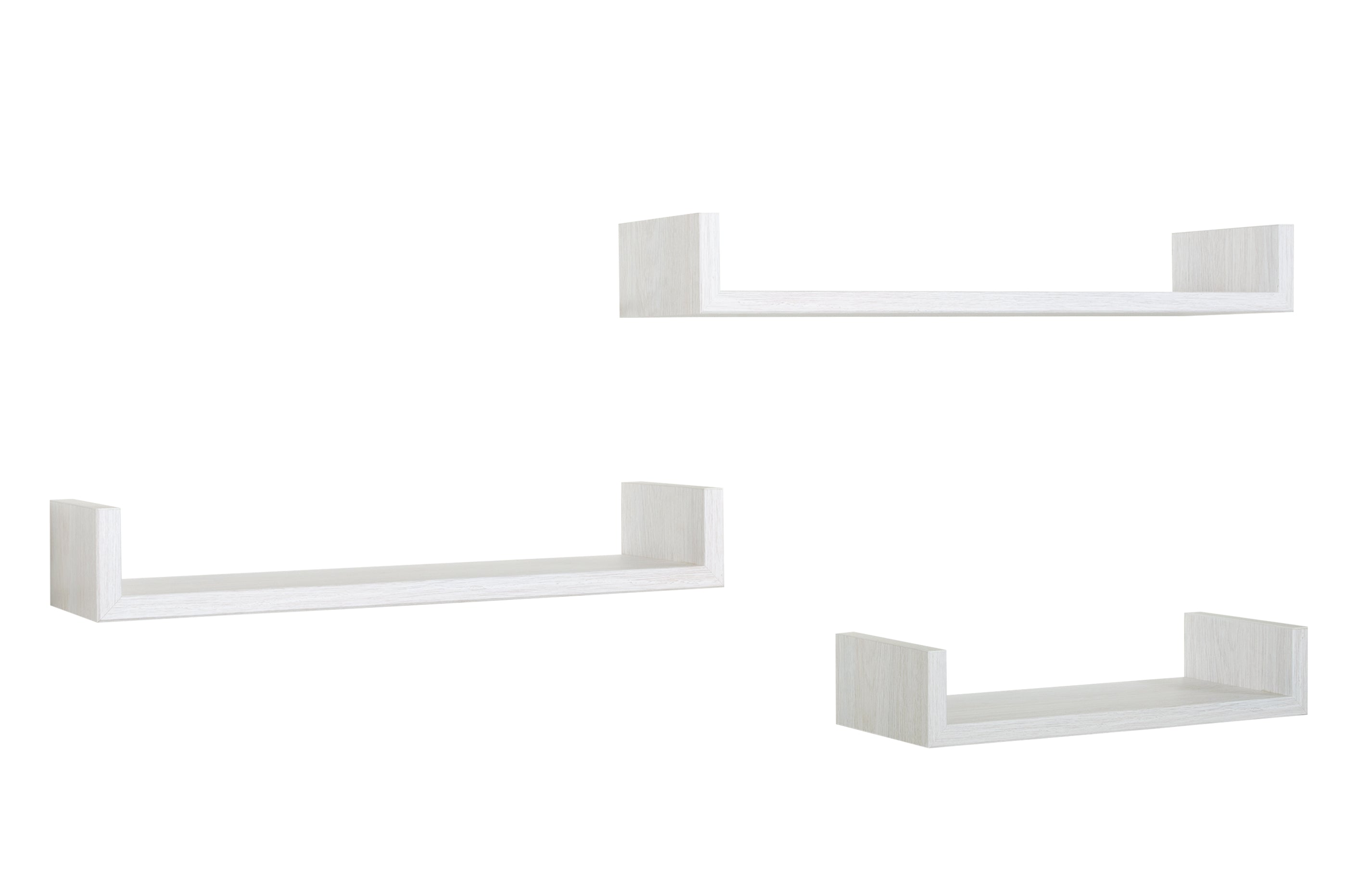 MODULARREDO Set 3 Mensole Lineari Calamita Profondità 15.5 cm