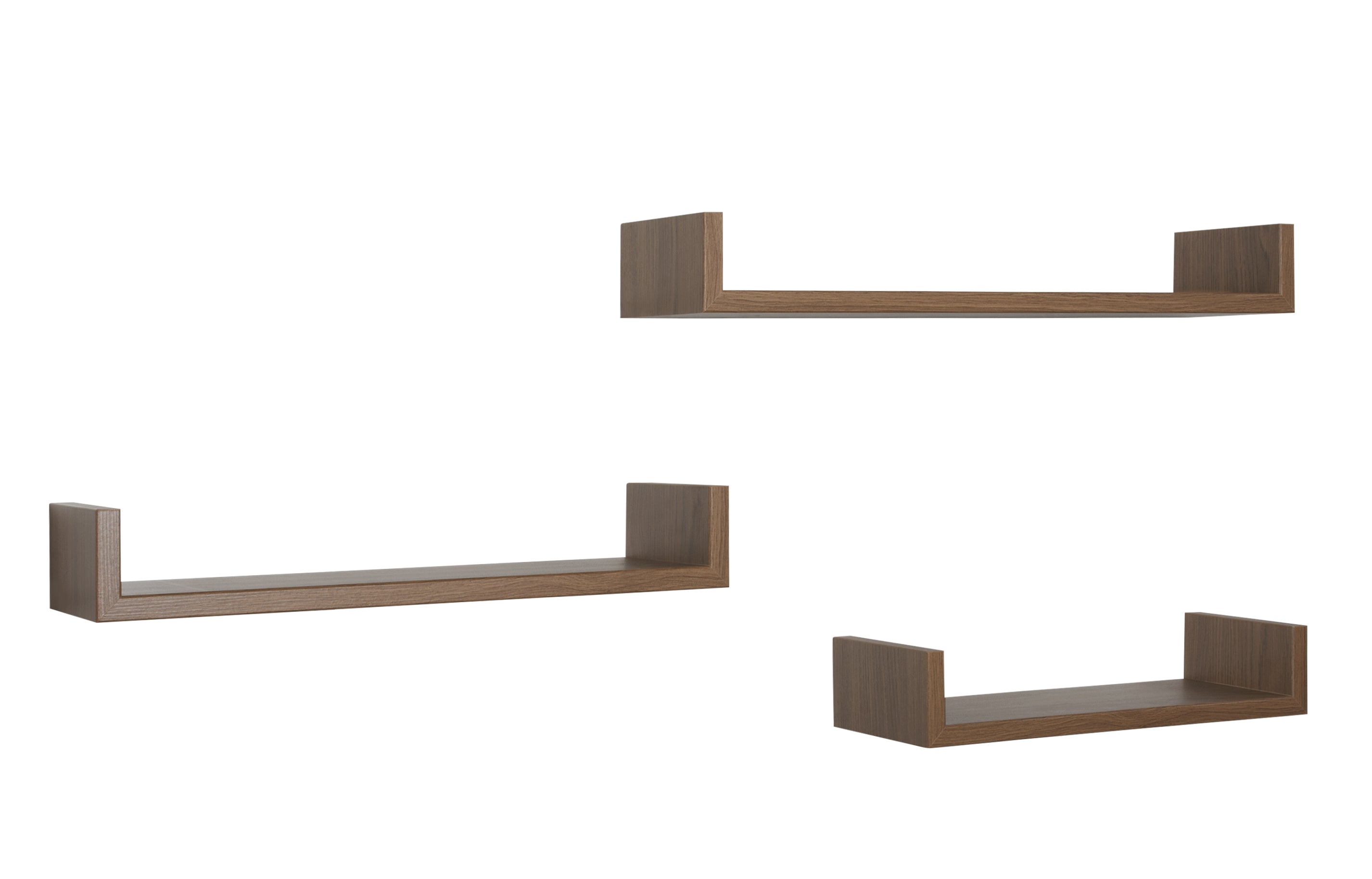 MODULARREDO Set 3 Mensole Lineari Calamita Profondità 15.5 cm