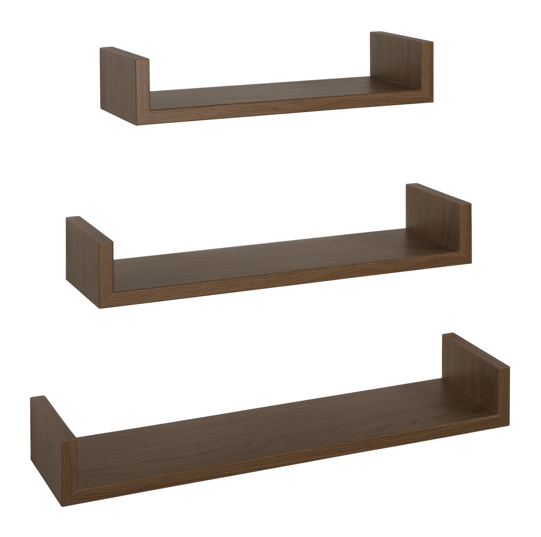 MODULARREDO Set 3 Mensole Lineari Calamita Profondità 15.5 cm