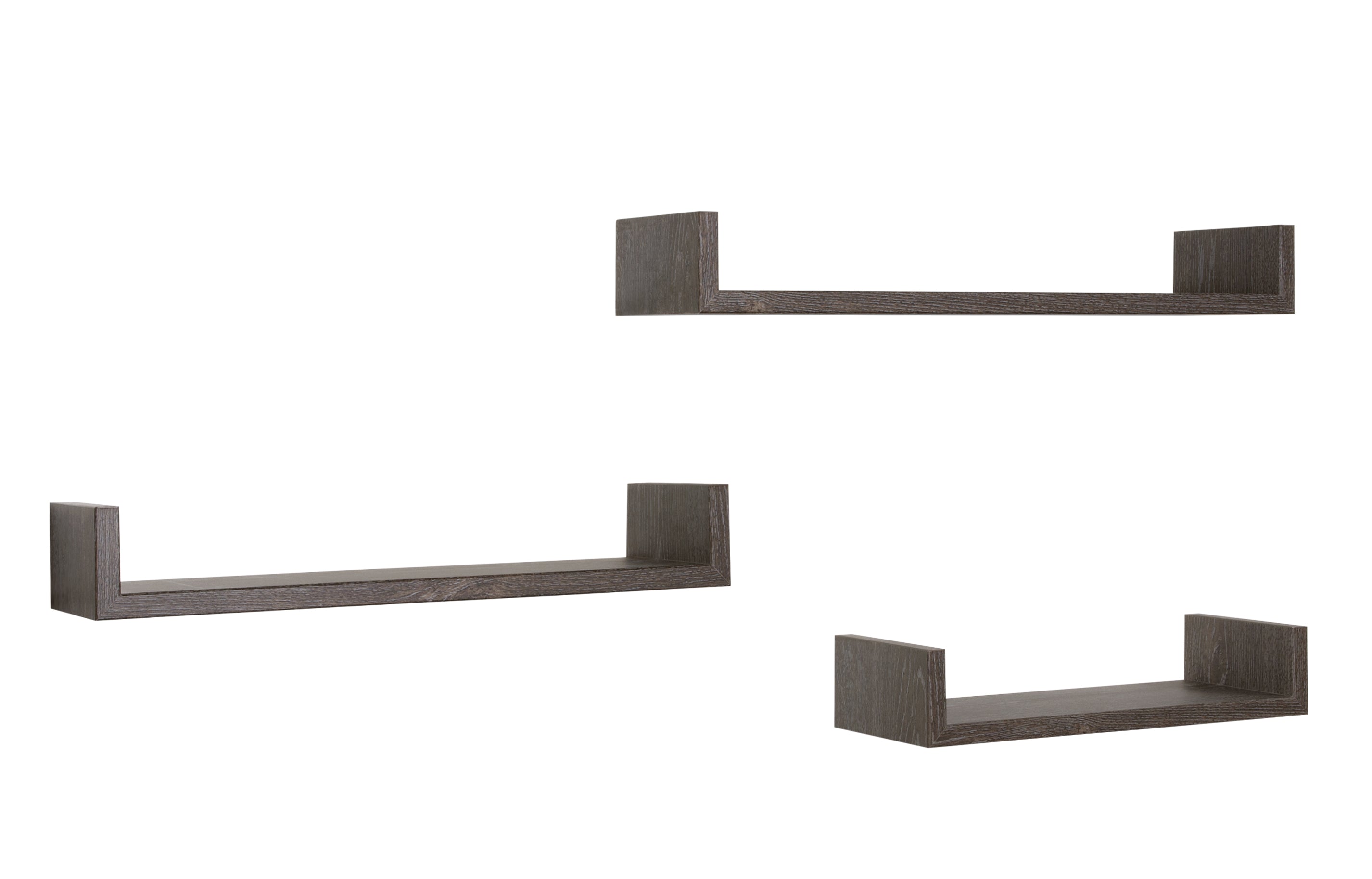 MODULARREDO Set 3 Mensole Lineari Calamita Profondità 15.5 cm