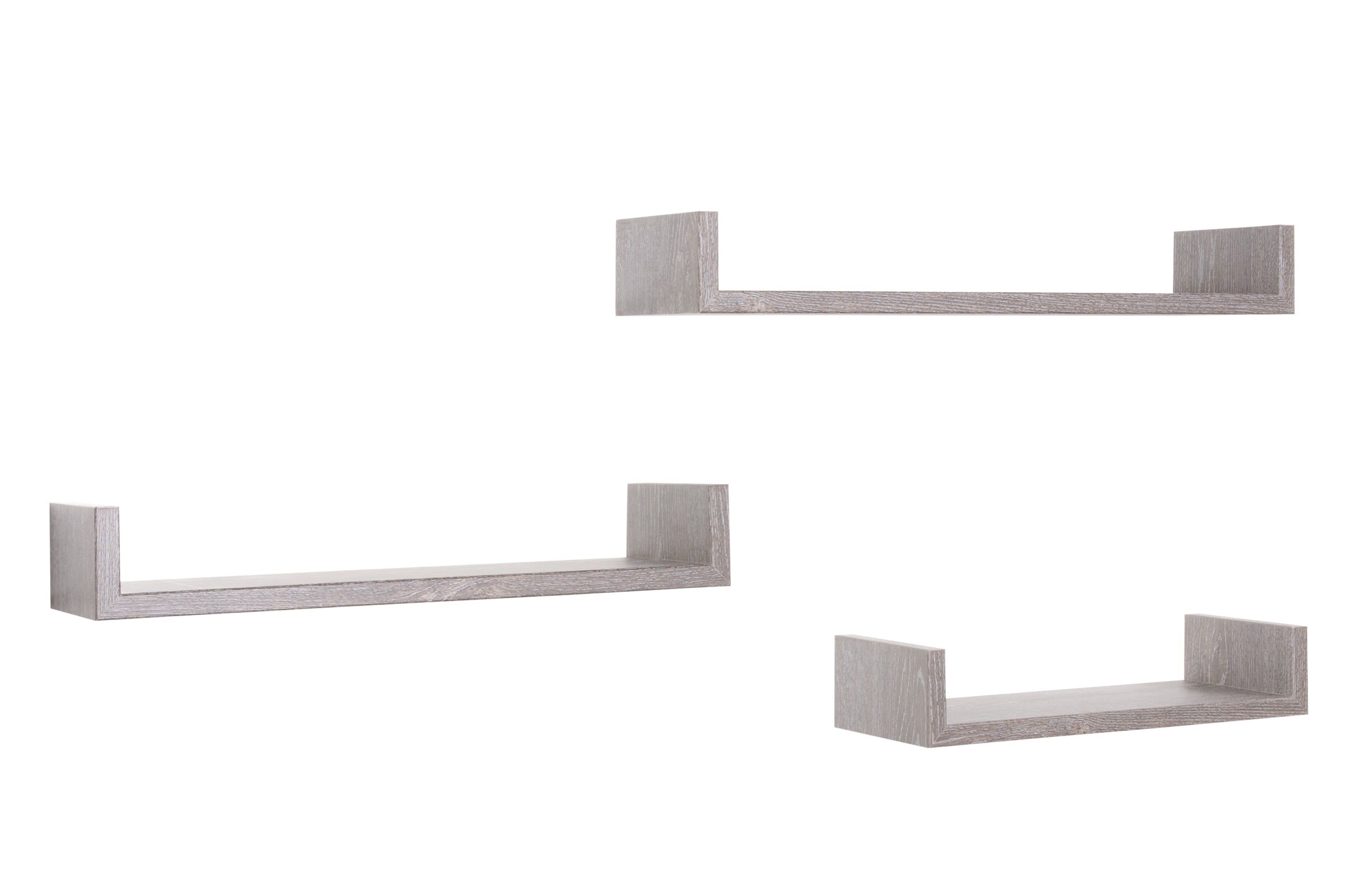 MODULARREDO Set 3 Mensole Lineari Calamita Profondità 15.5 cm
