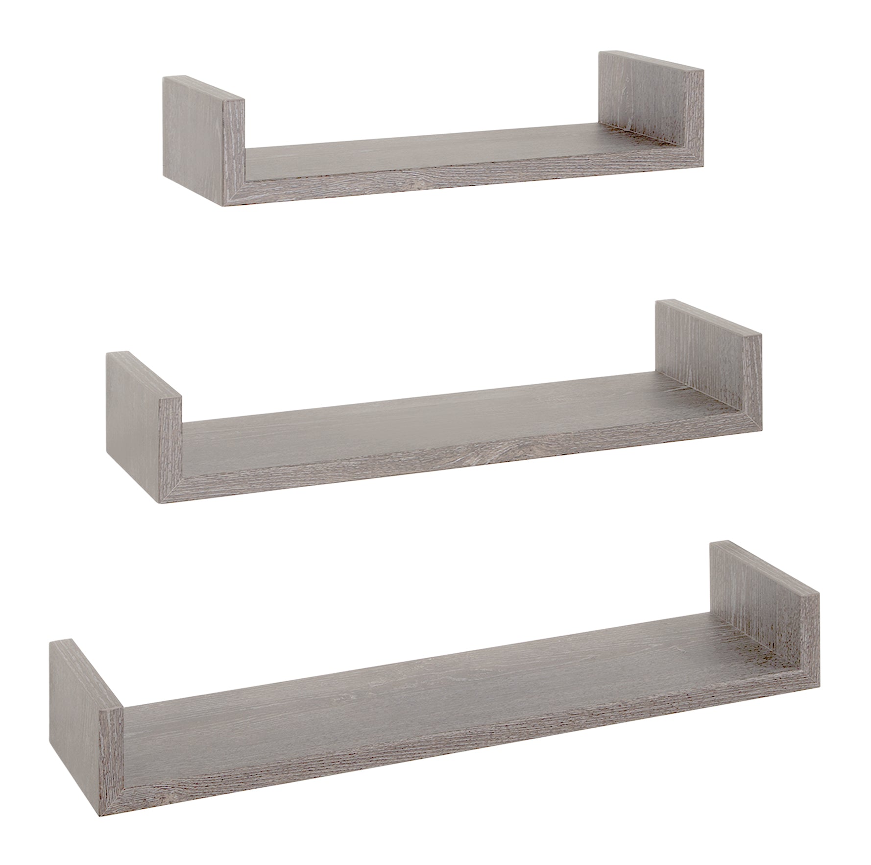 MODULARREDO Set 3 Mensole Lineari Calamita Profondità 15.5 cm