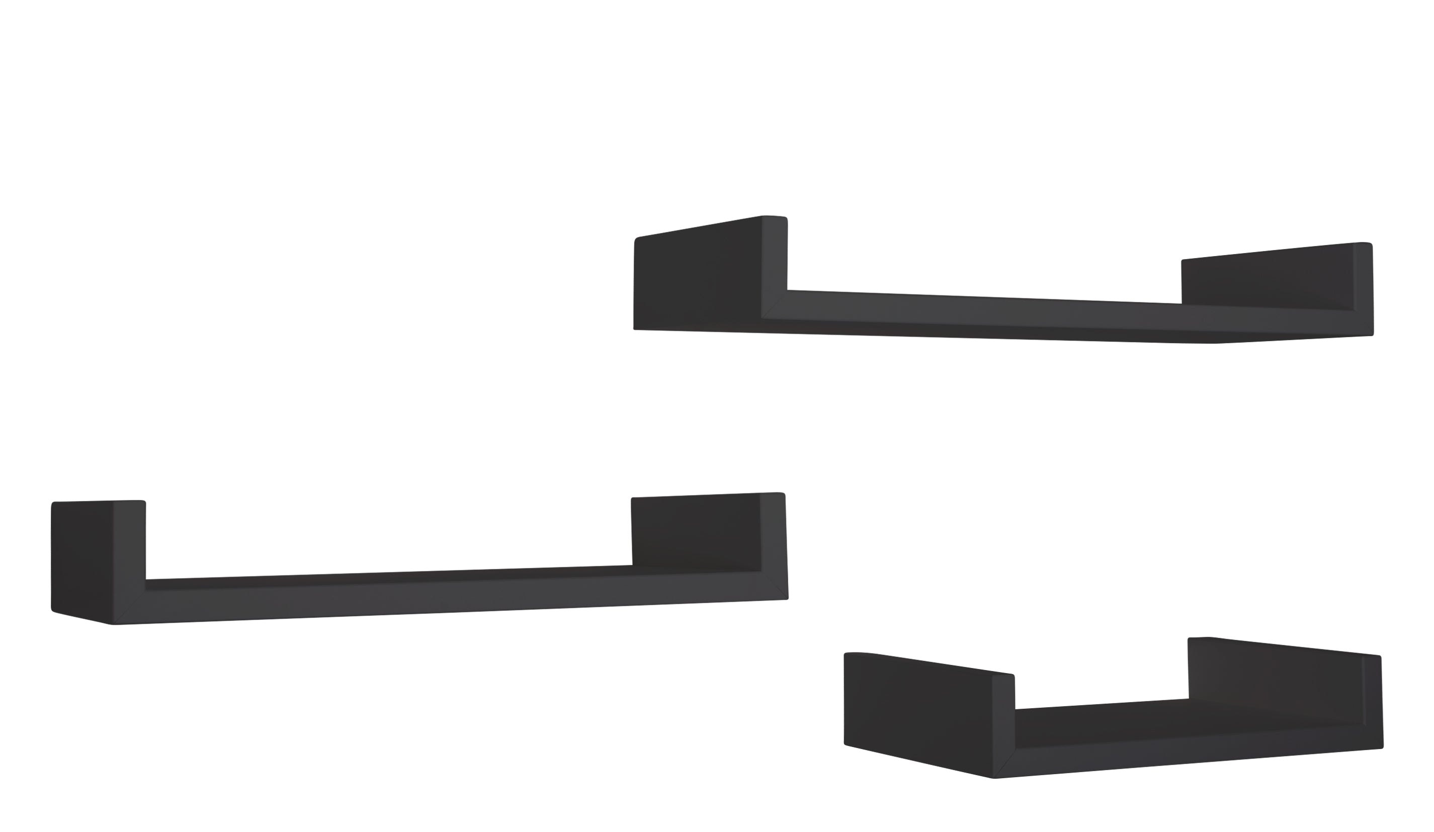 MODULARREDO Set 3 Mensole Lineari Calamita Profondità 15.5 cm