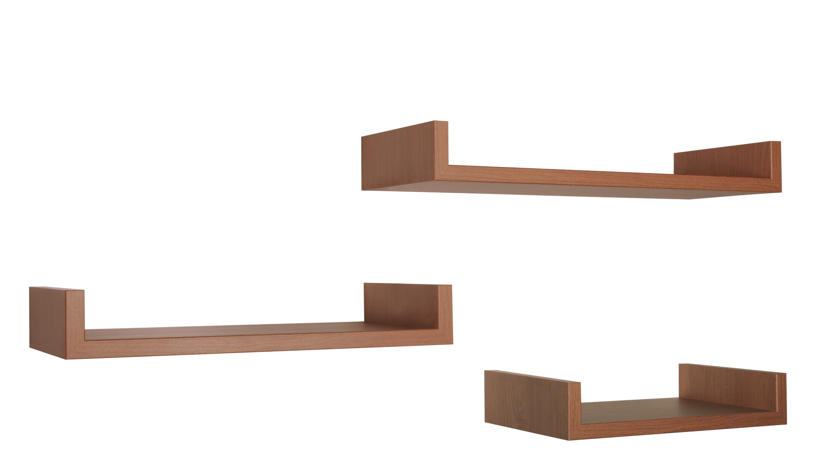 MODULARREDO Set 3 Mensole Lineari Calamita Profondità 15.5 cm