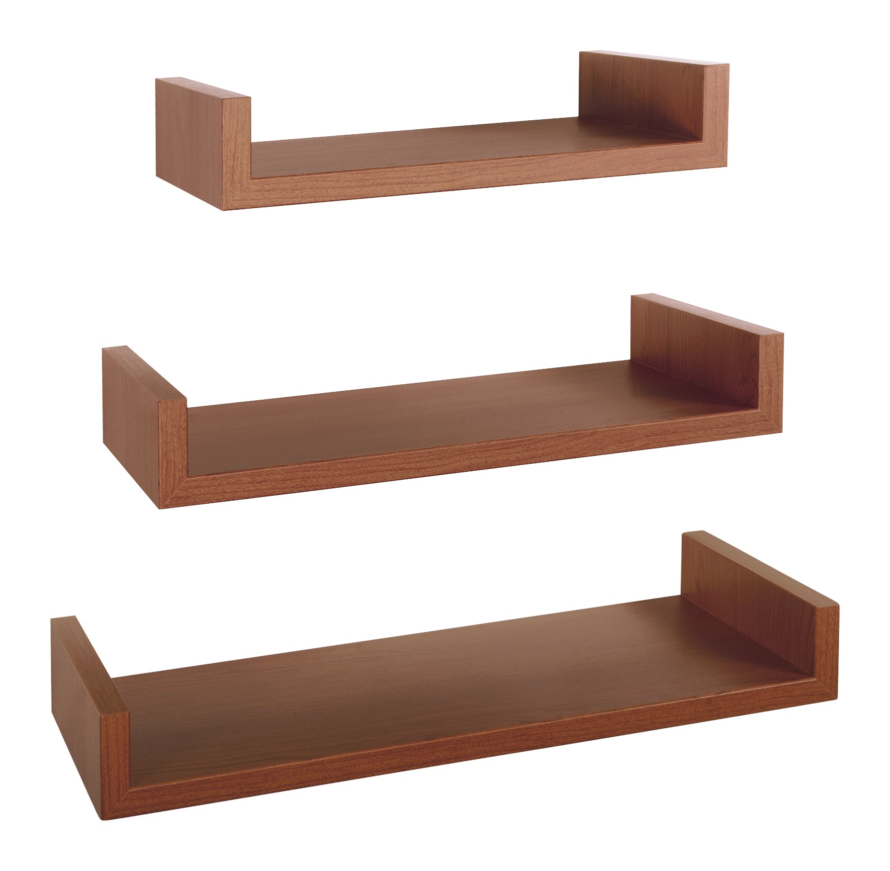 MODULARREDO Set 3 Mensole Lineari Calamita Profondità 15.5 cm