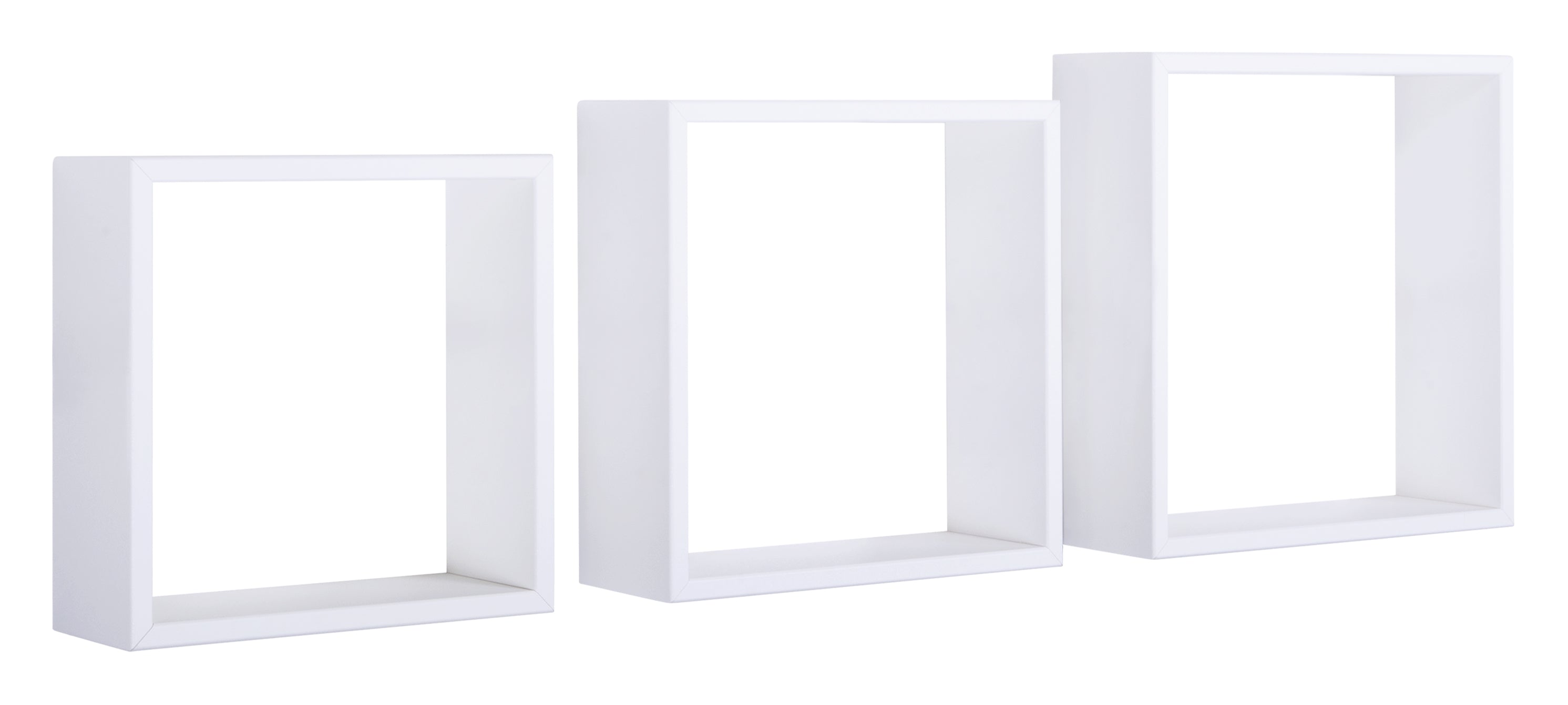 MODULARREDO Set 3 Mensole a Cubo Incubo Slim 30cm + 27cm + 24cm