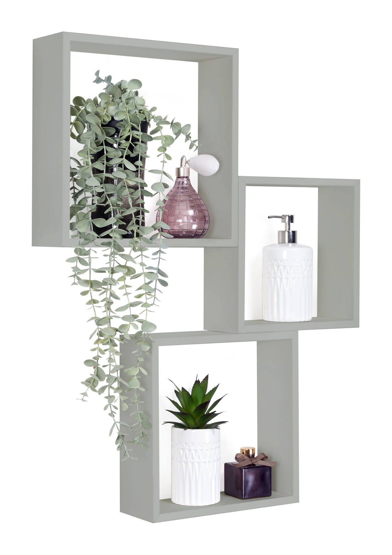 MODULARREDO Set 3 Mensole a Cubo Incubo Slim 30cm + 27cm + 24cm