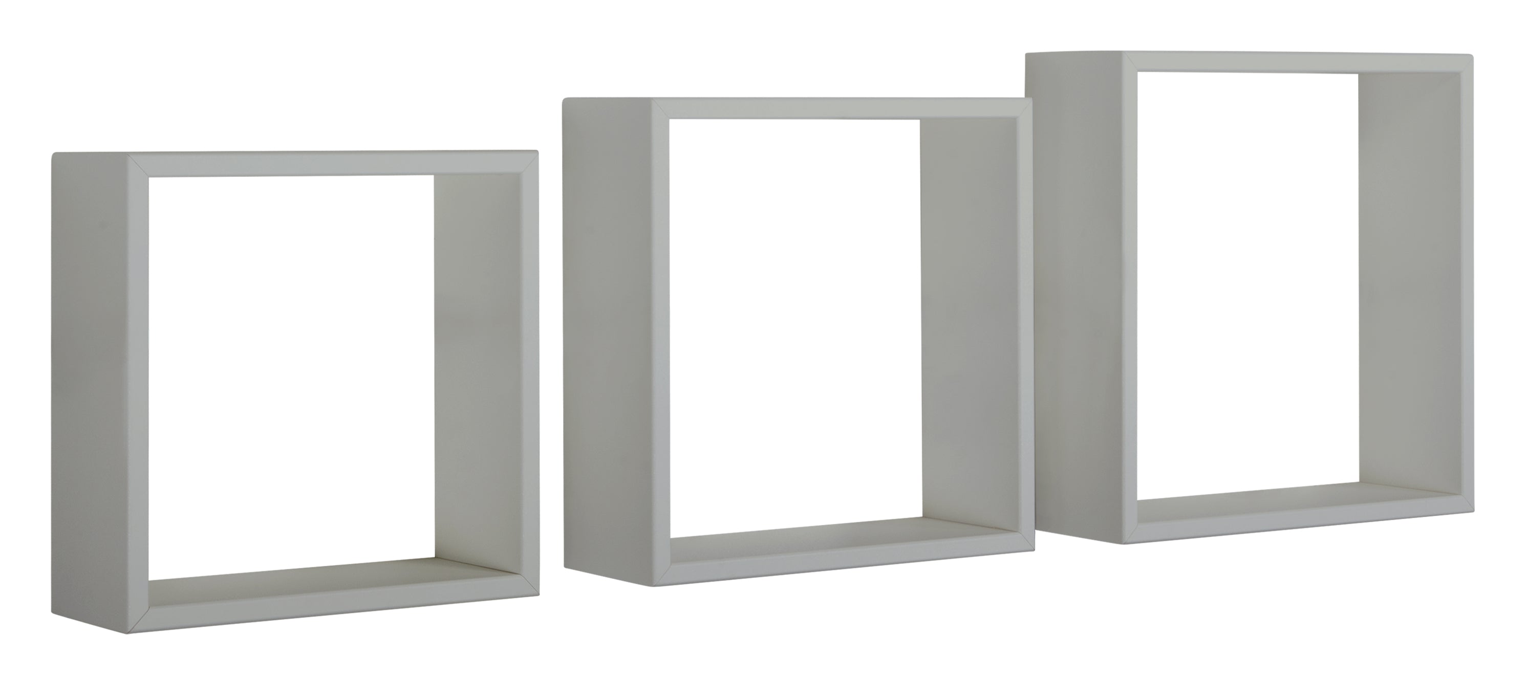 MODULARREDO Set 3 Mensole a Cubo Incubo Slim 30cm + 27cm + 24cm