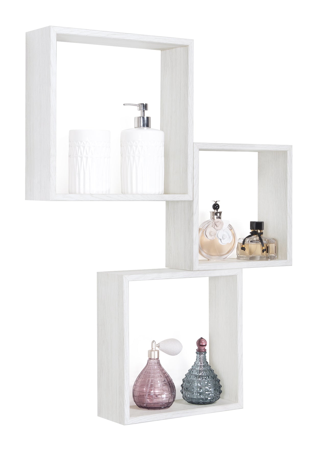 MODULARREDO Set 3 Mensole a Cubo Incubo Slim 30cm + 27cm + 24cm