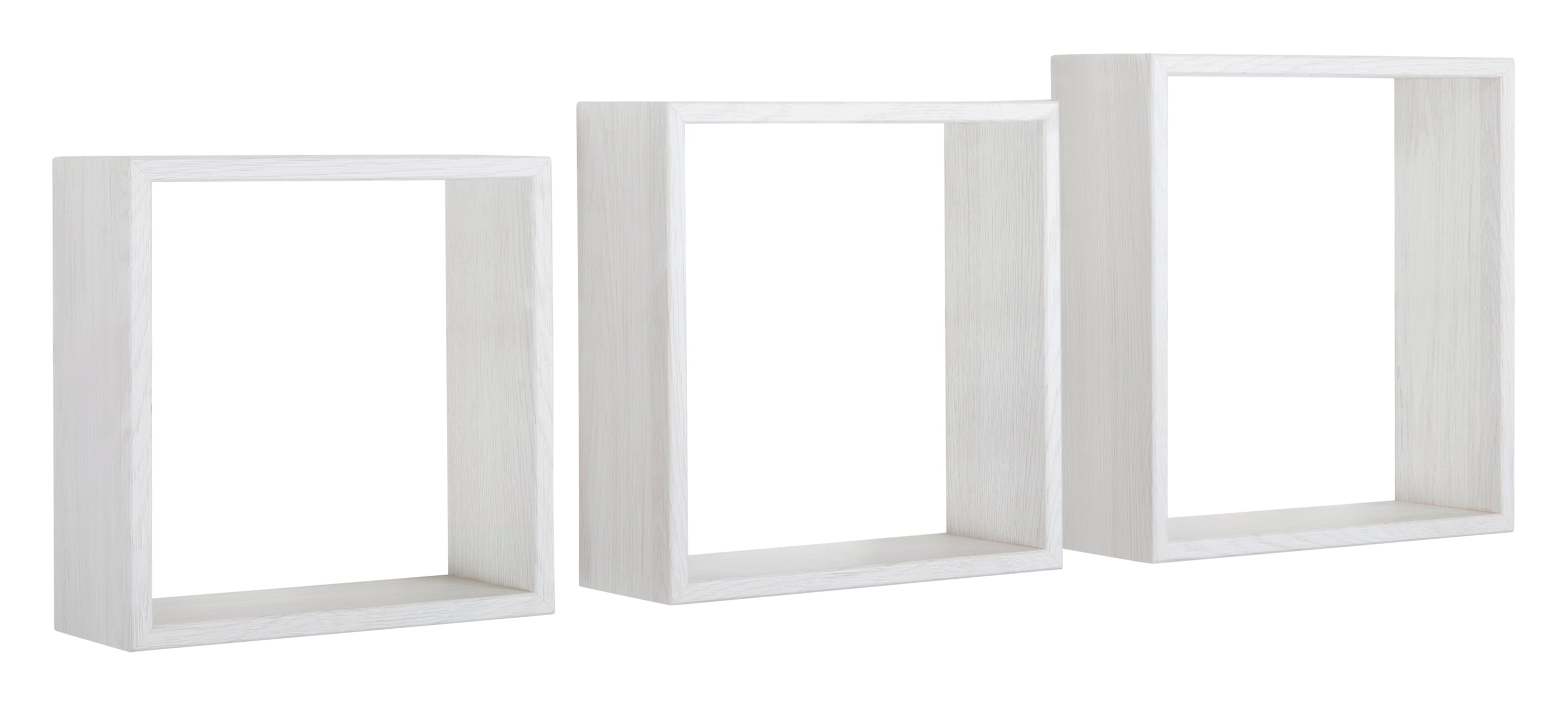 MODULARREDO Set 3 Mensole a Cubo Incubo Slim 30cm + 27cm + 24cm