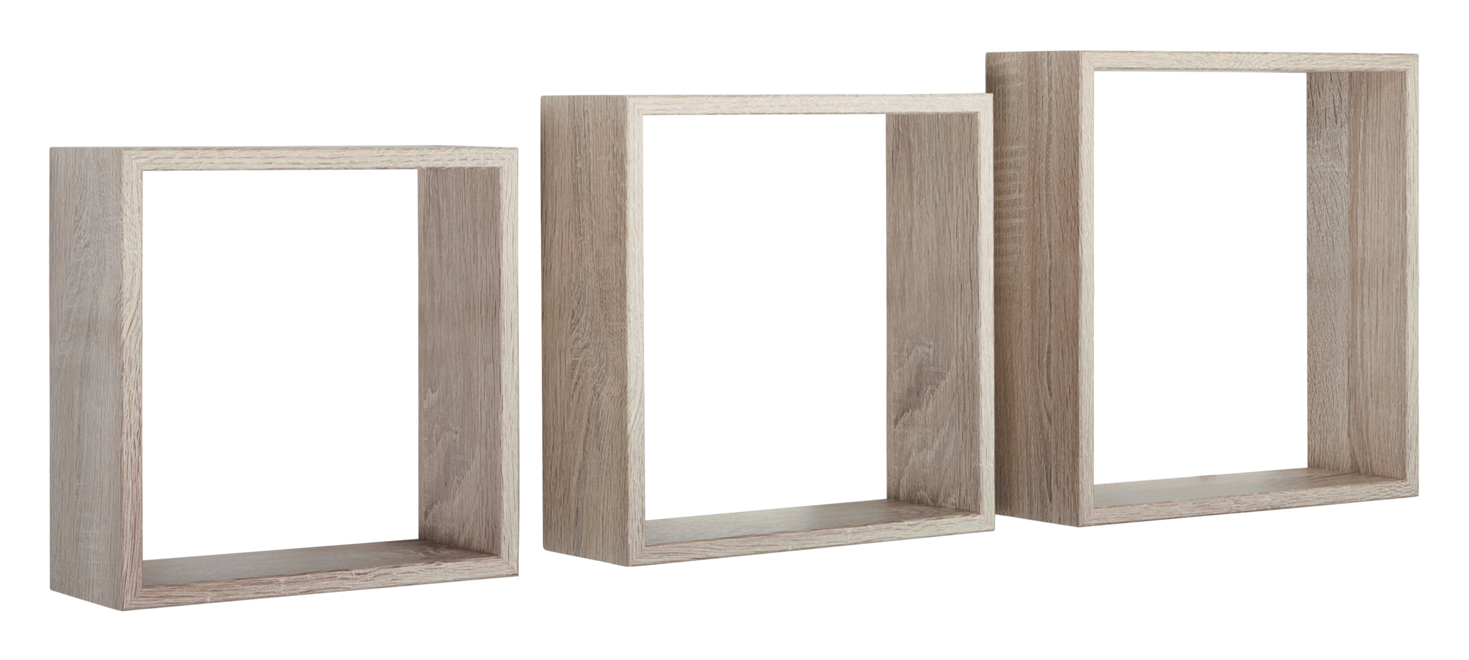 MODULARREDO Set 3 Mensole a Cubo Incubo Slim 30cm + 27cm + 24cm